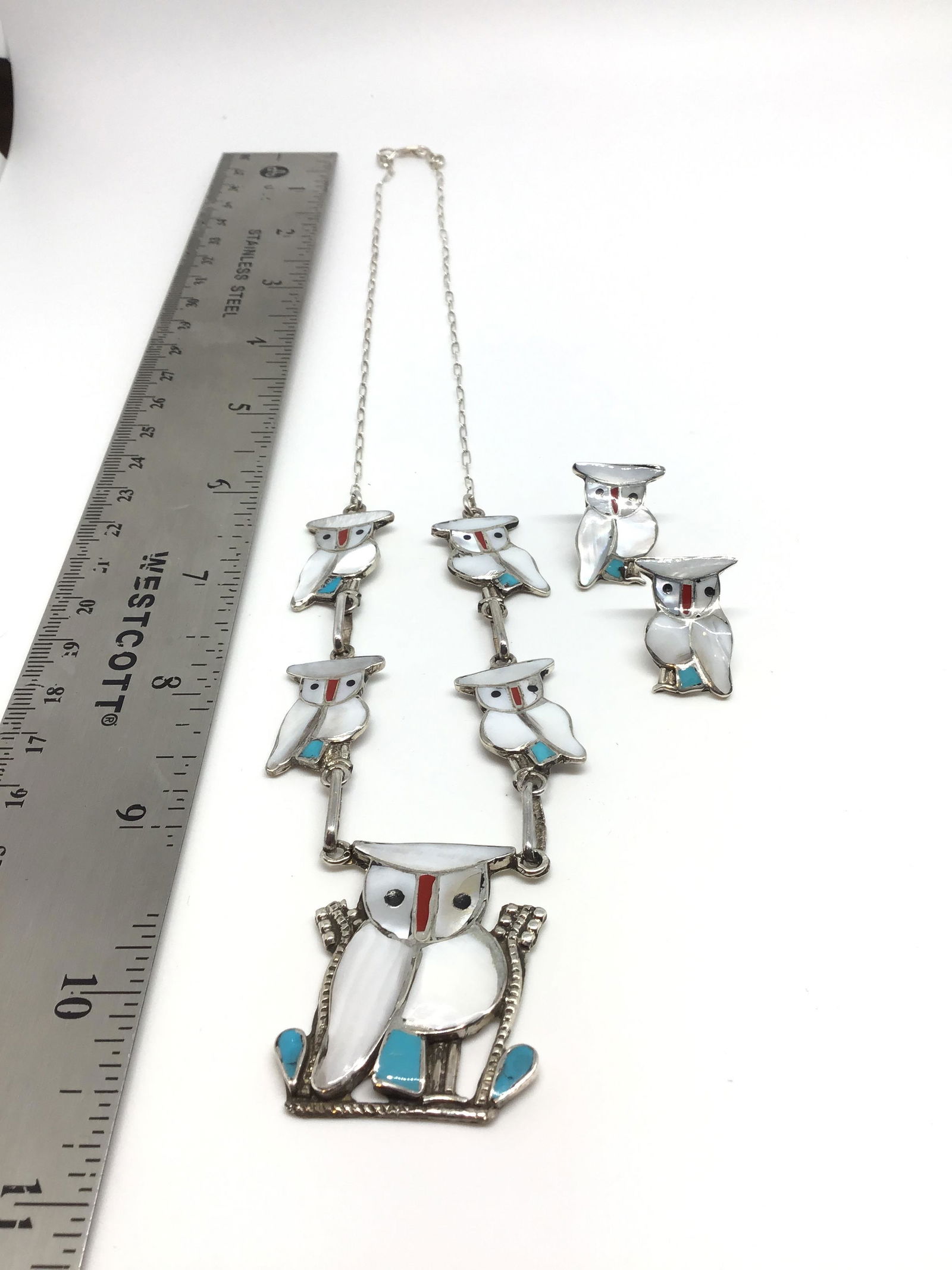 Multi-stone Inlay & Sterling Silver Jewelry Set (1 of 2)