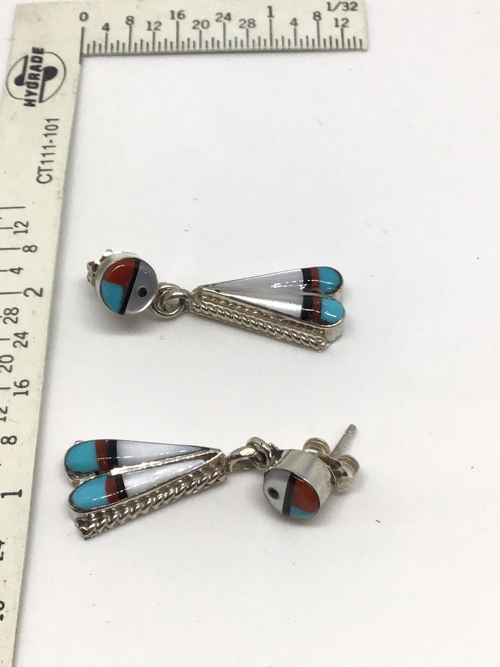 Multi-stone & Sterling Silver Earrings (1 of 2)