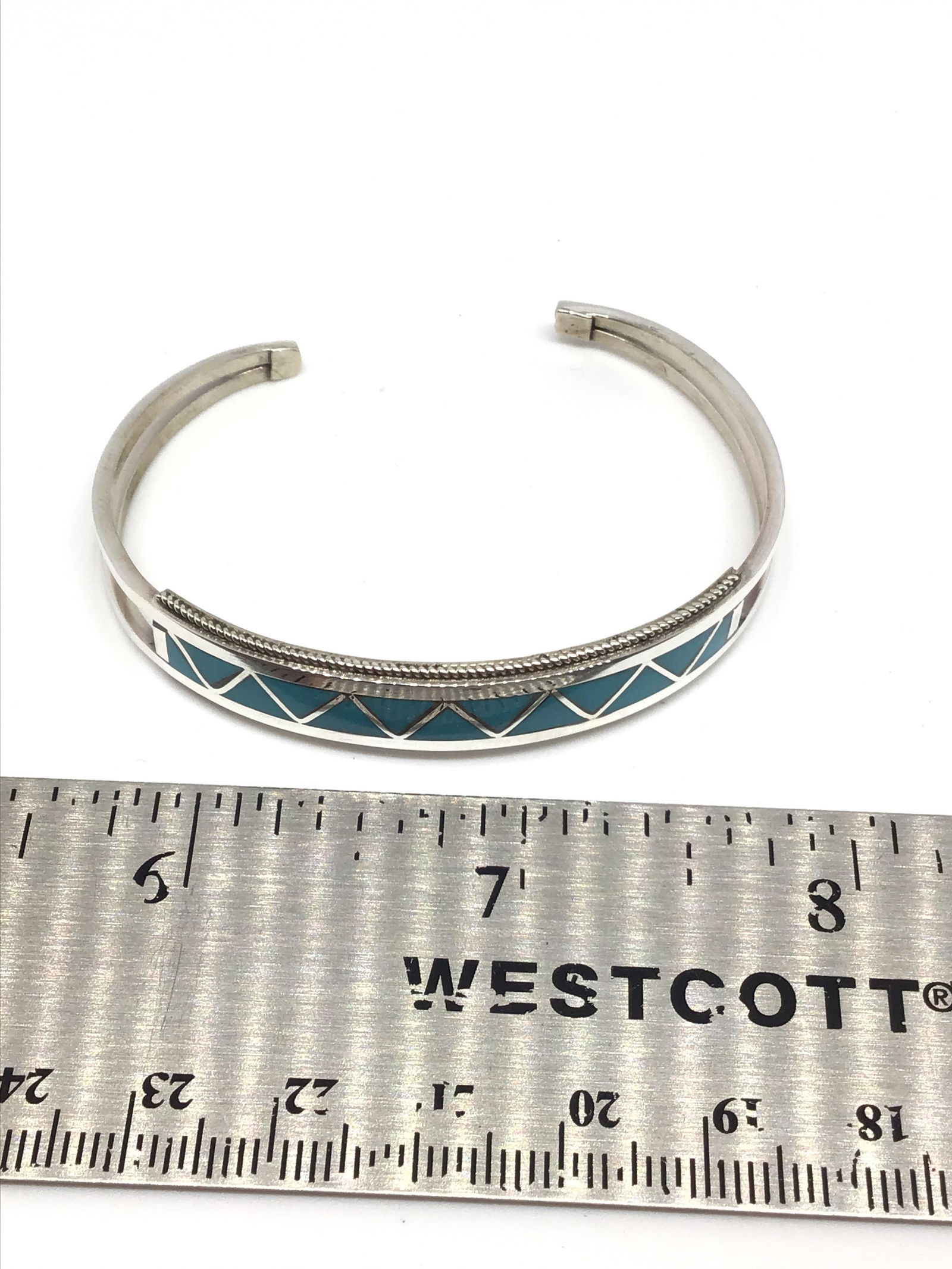 Turquoise & Sterling Silver Bangle (1 of 2)