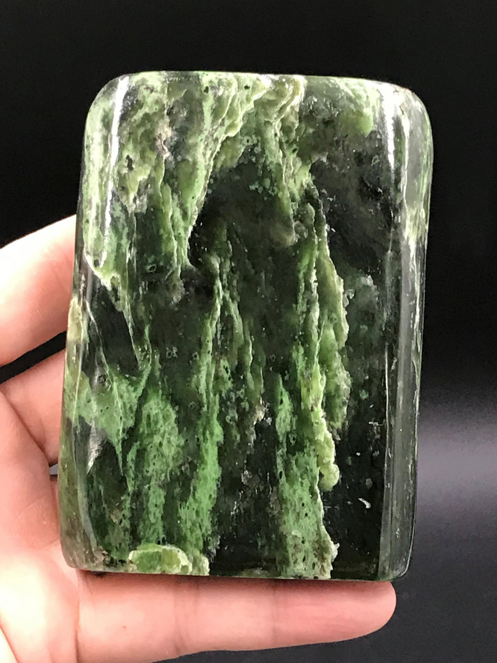 Rock, Crystal, Natural, Decor, Collectible,: 1lb jade (nephrite) polished freeform. Burma