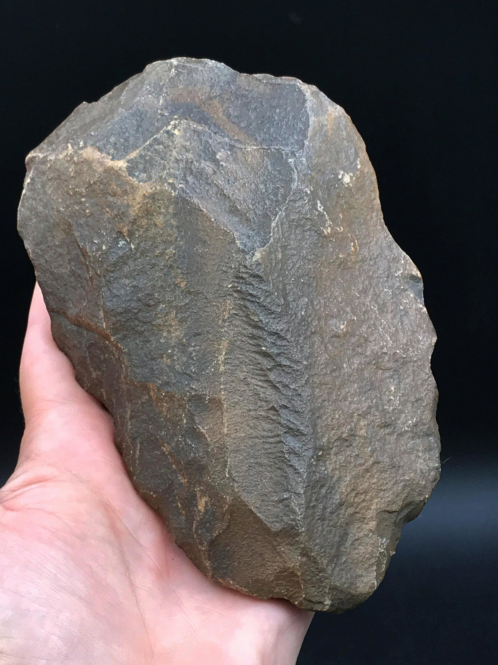Artifact, Rock, History, Collectible, Tool, Celt: Oldawan Pebble Axe. North Africa, 8,000-1.2million years old