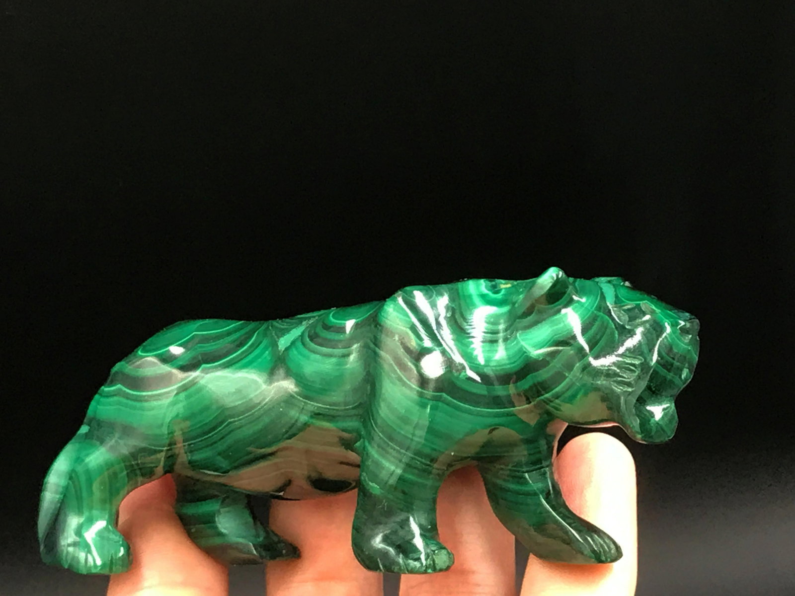 Rock, Crystal, Natural, Collectible, Carving,: 6oz Malachite lion. Republic of Congo