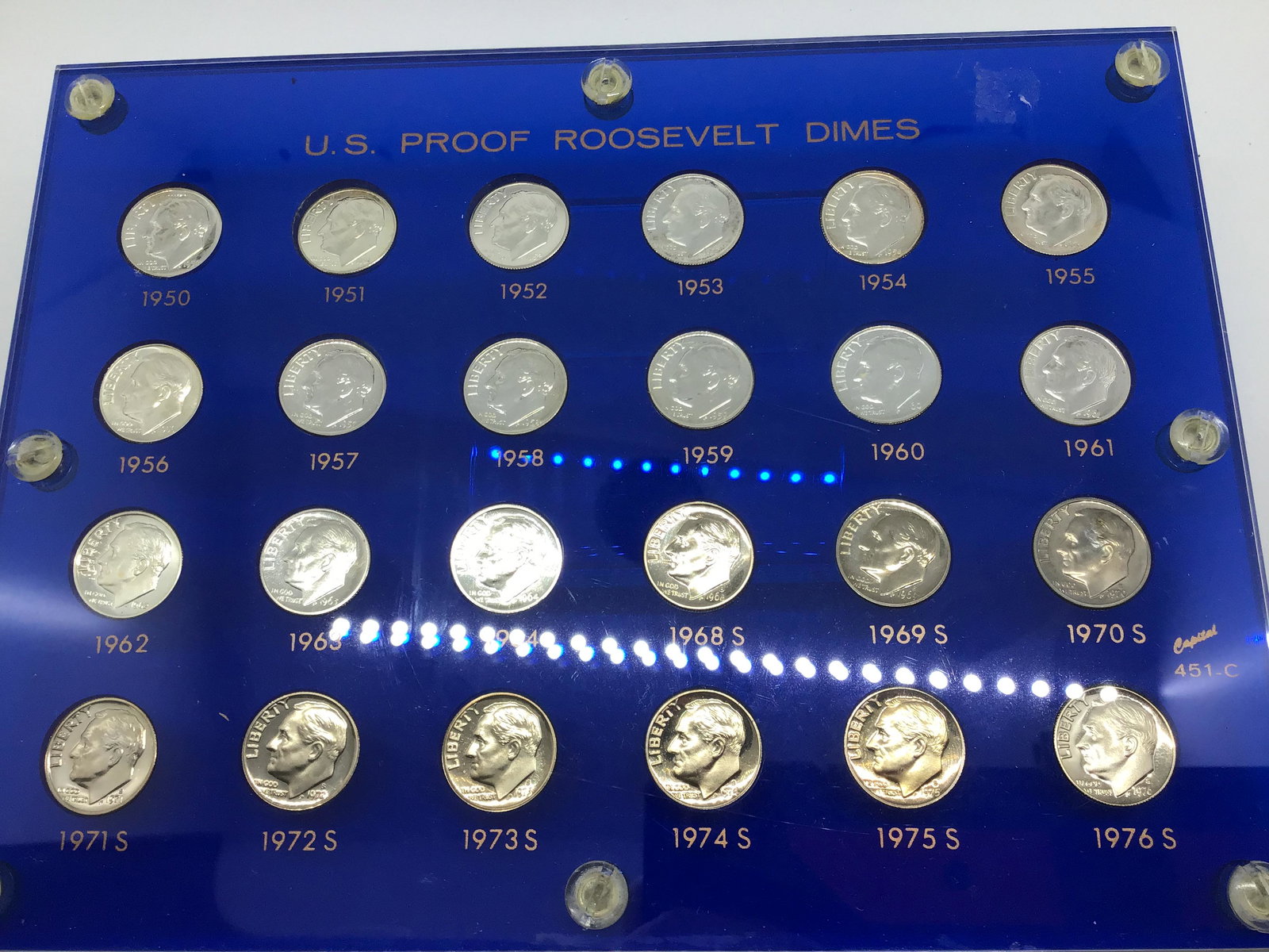 U.S. Proof Roosevelt Dimes: 1950-1976 Dimes