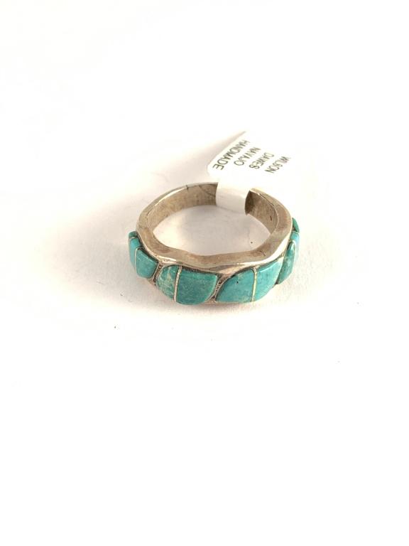Turquoise ring size 7 1/2: Wilson Dawes Navajo Handmade