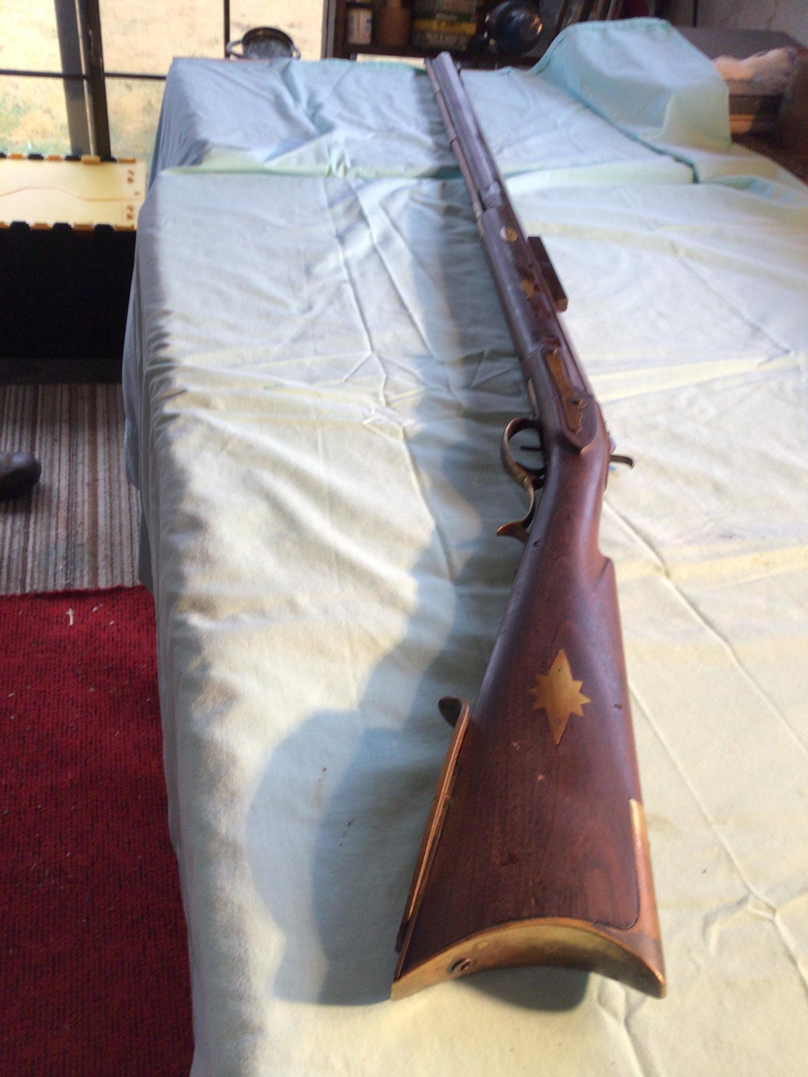 54 caliper Caplock maker unknown: 35 in barrel