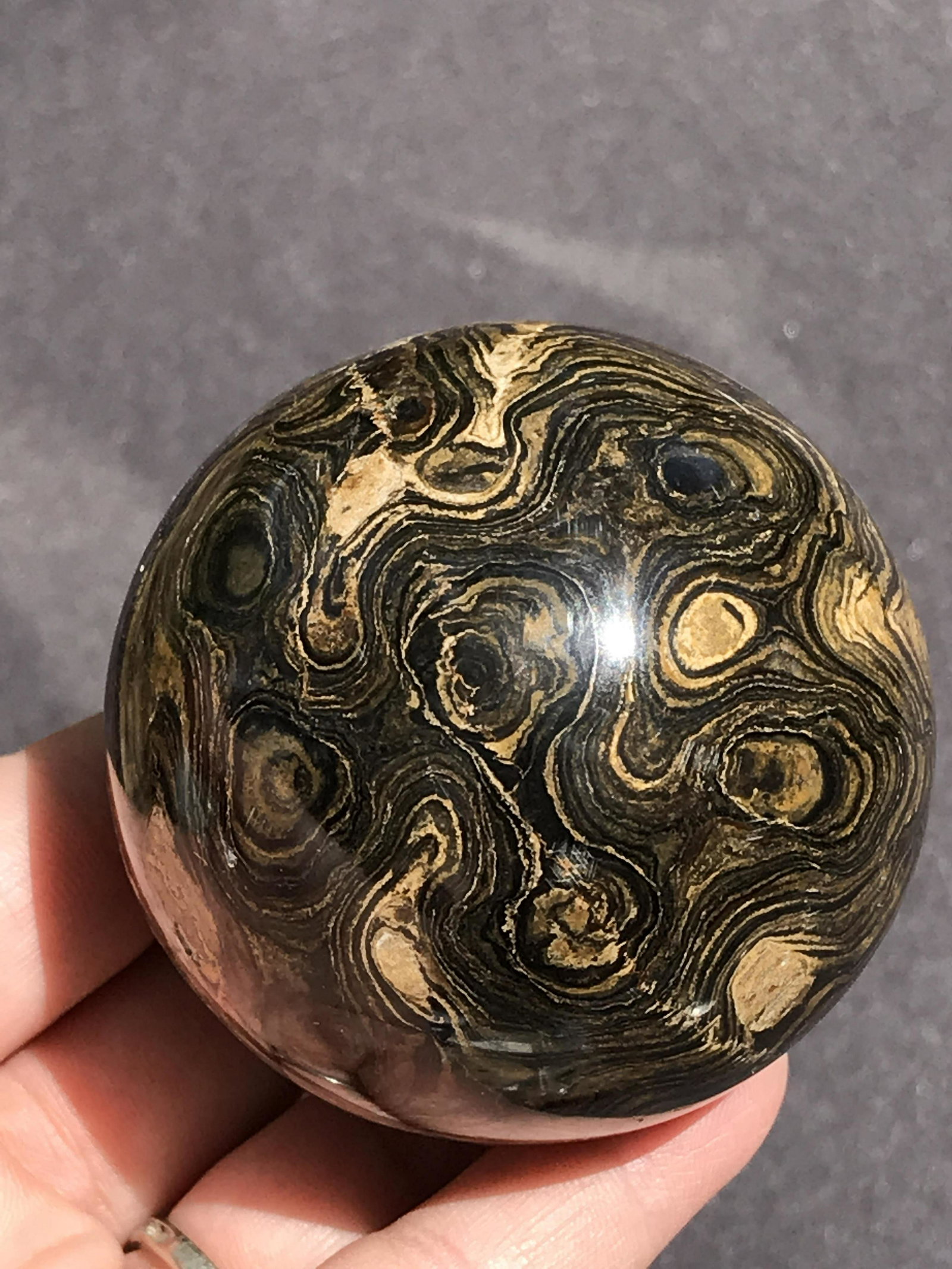 Rock, Crystal, Natural, Decor, Collectible, Carving,: Sphere Stromatolite (Fossil Algae)