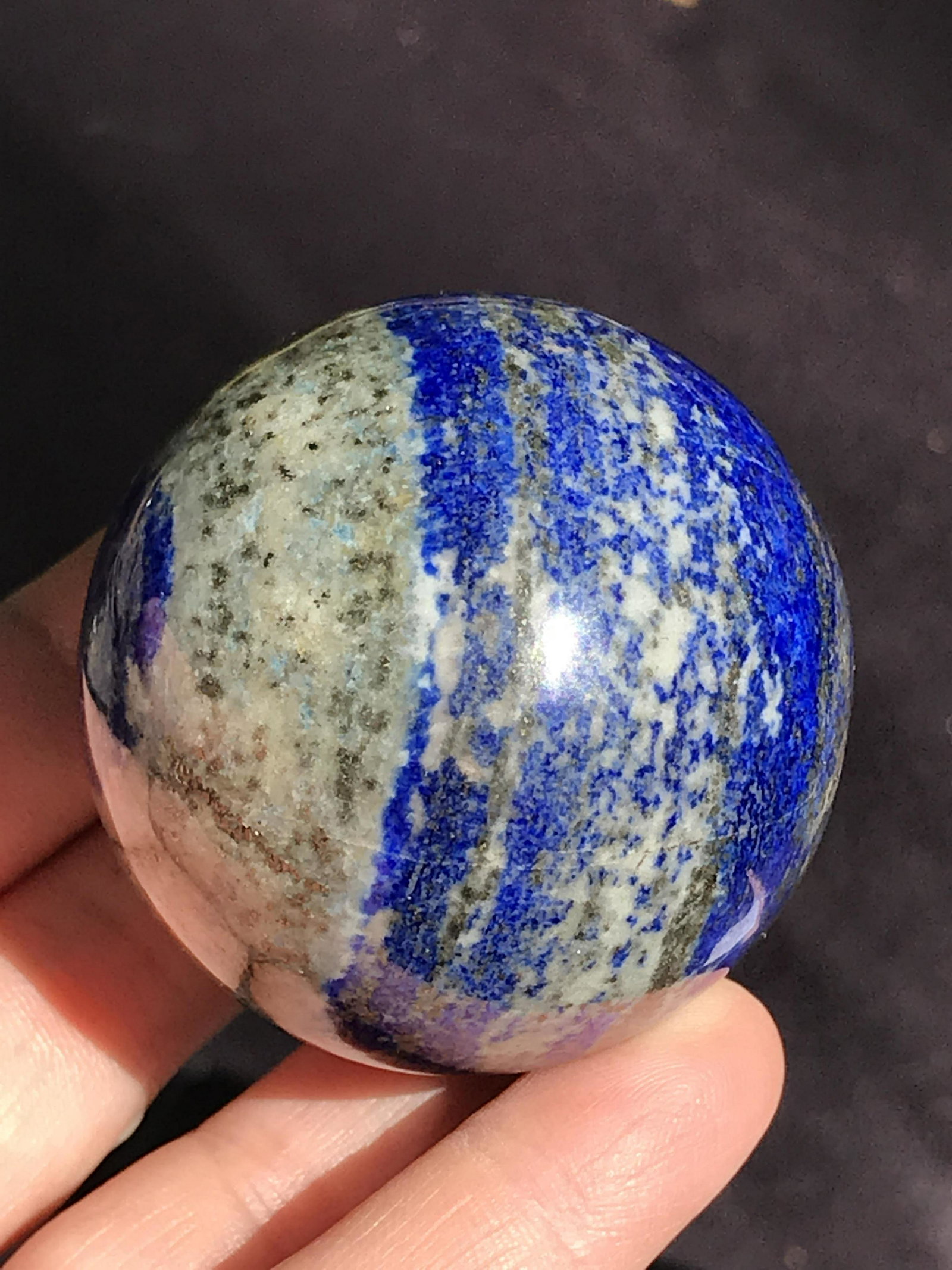 Rock, Crystal, Natural, Decor, Collectible, Carving,: Lapis Lazuli Sphere Pakistan