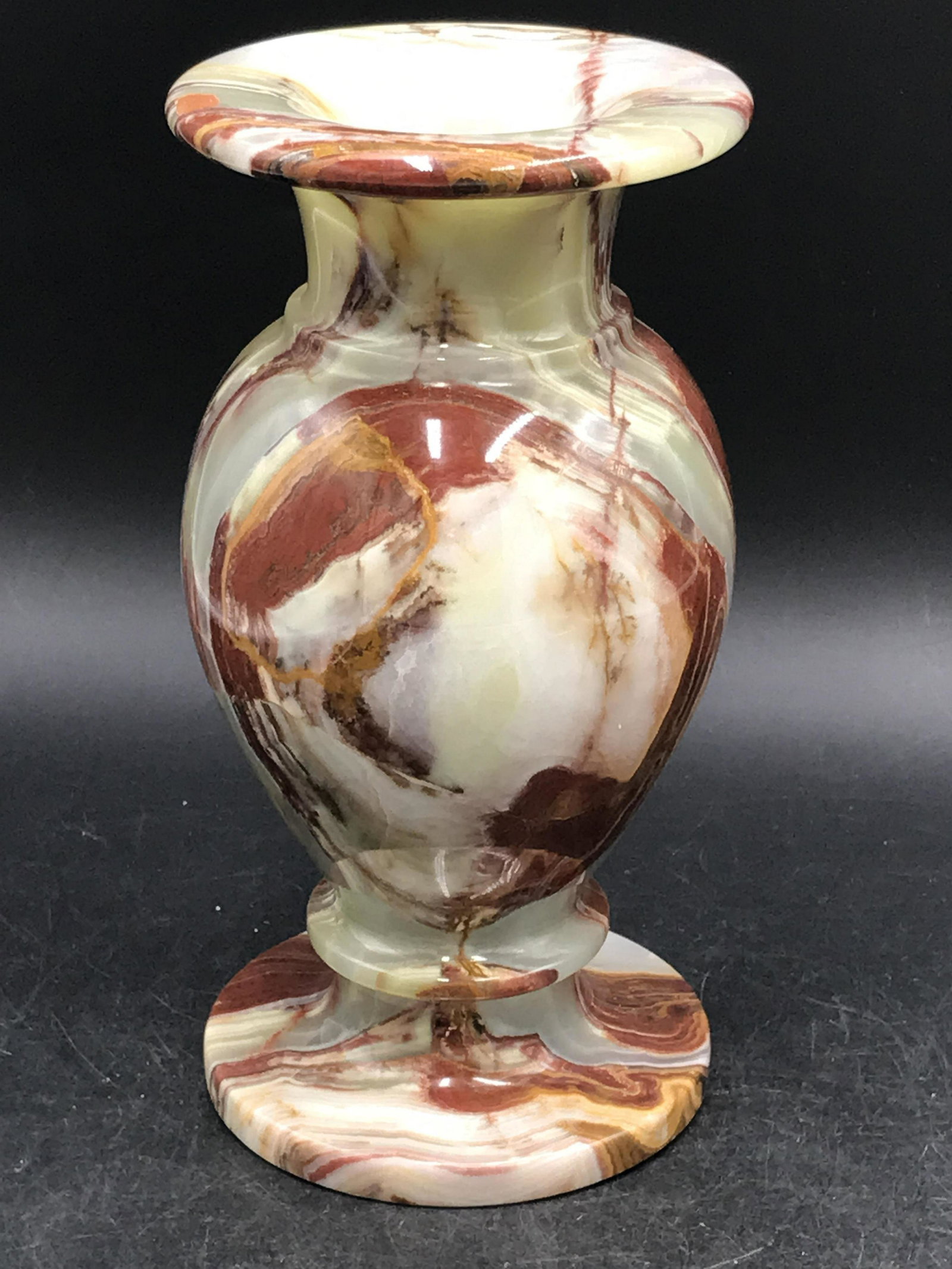 Rock, Crystal, Natural, Decor, Collectible, Carving,: Onyx Fineal Vase Pakistan 4 x 8"