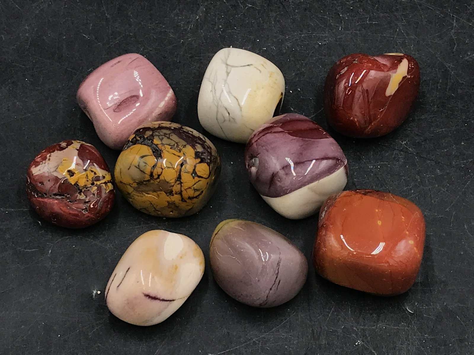 Rock, Crystal, Natural, Decor, Collectible,: Australian Mookite Jasper Large Tumbled 1lb