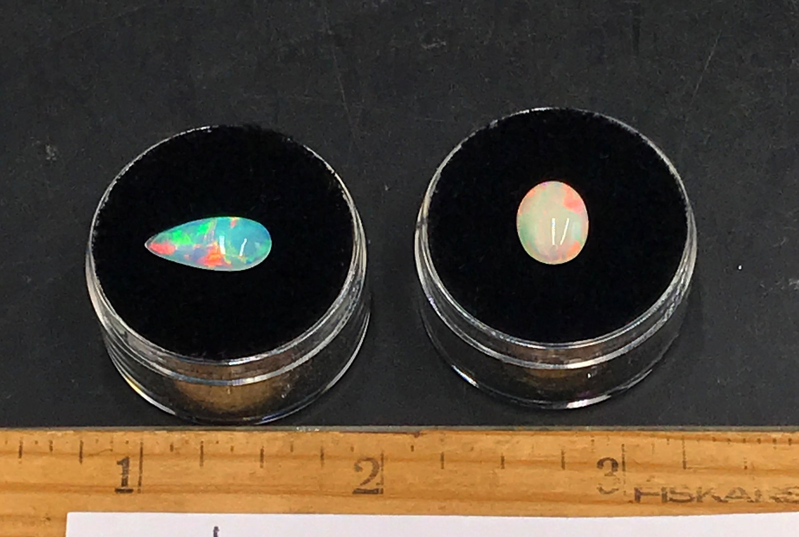 Crystal, Natural, Jewelry, Lapidary, Cabochon: 2 piece Welo Opal Cabochons Ethiopia .81 & 1.00 carats