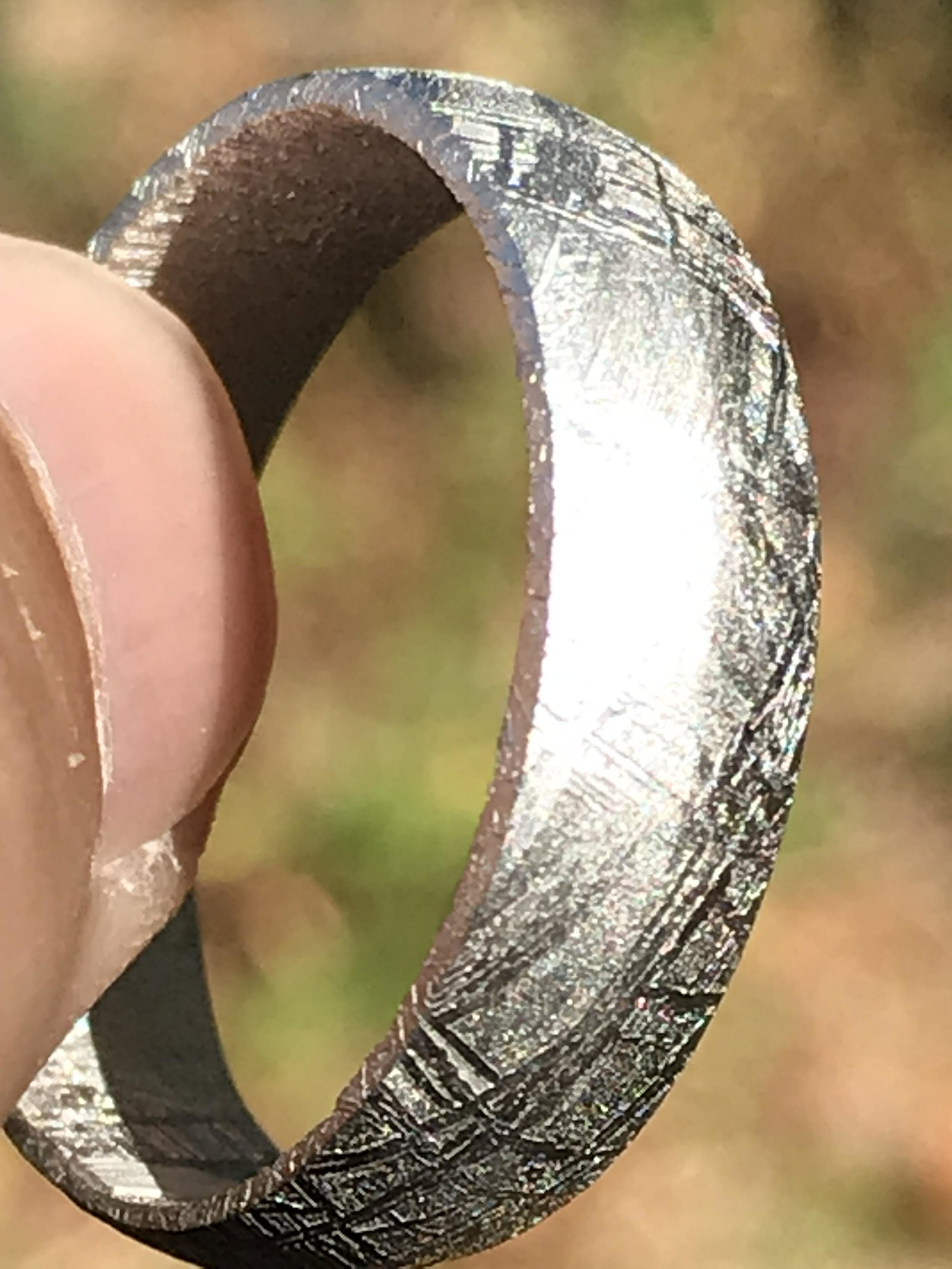 Meteorite, Rock, Crystal, Natural, Collectible,: Meteorite Ring Size 11.5