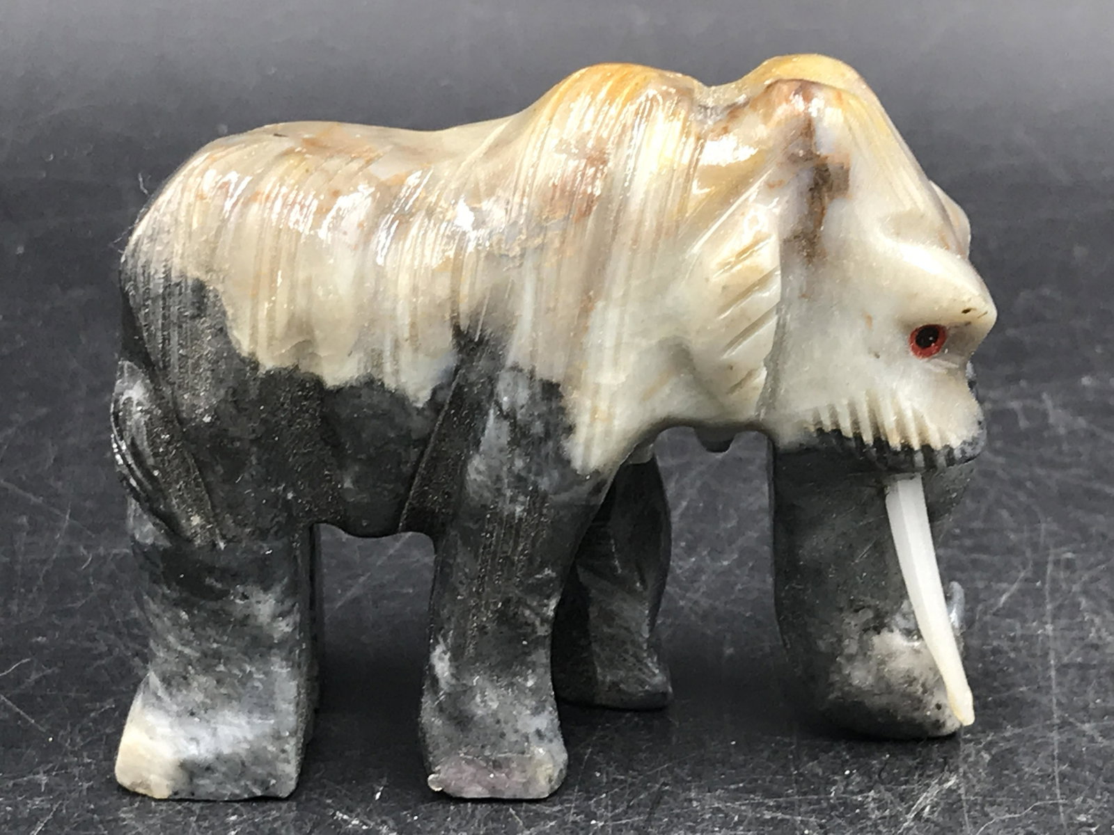 Rock, Crystal, Natural, Collectible, Carving, Animal,: Soapstone Mammoth Carving ~ Peru