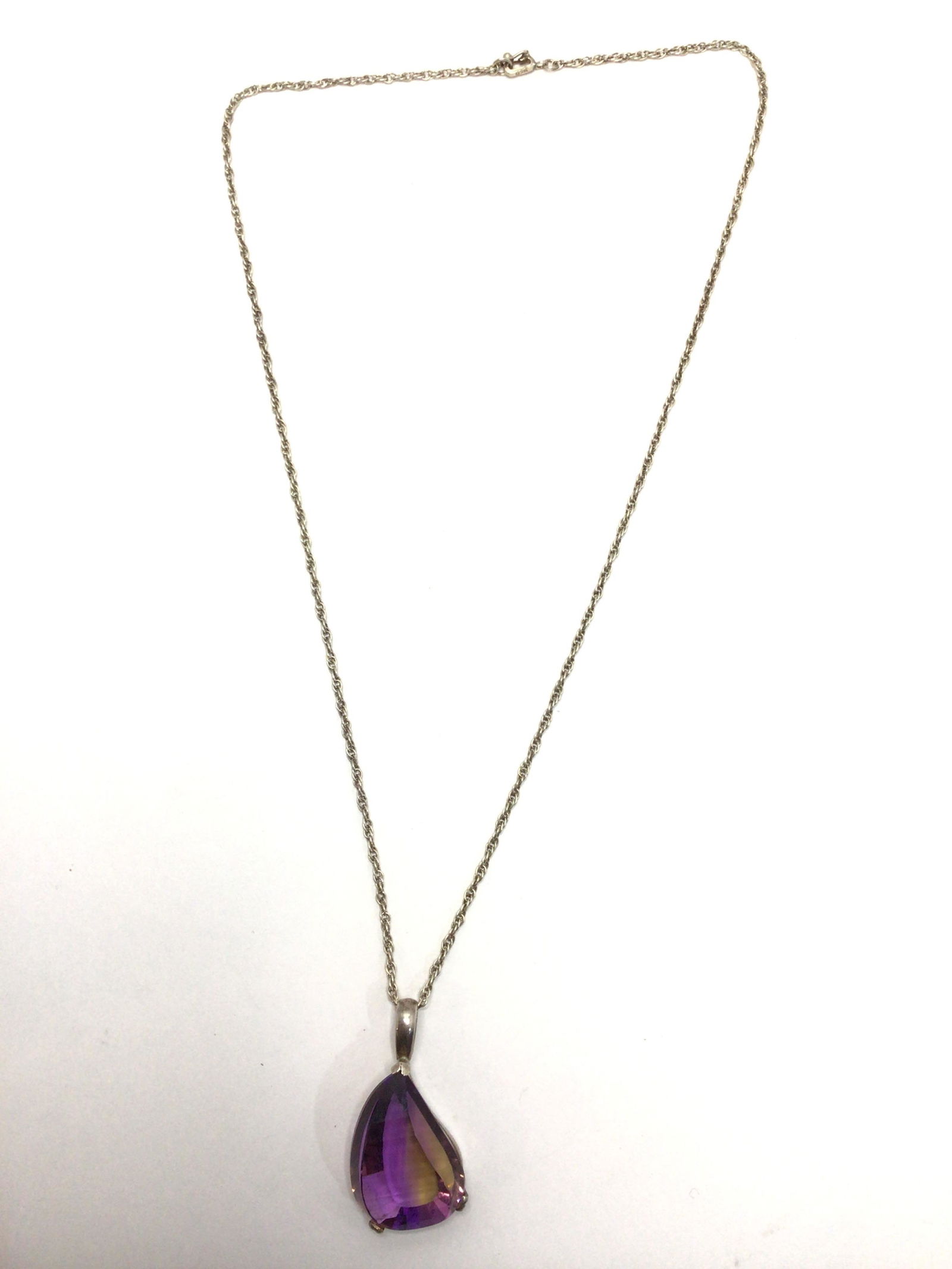 Sterling Silver Ametrine Stone Necklace (1 of 3)