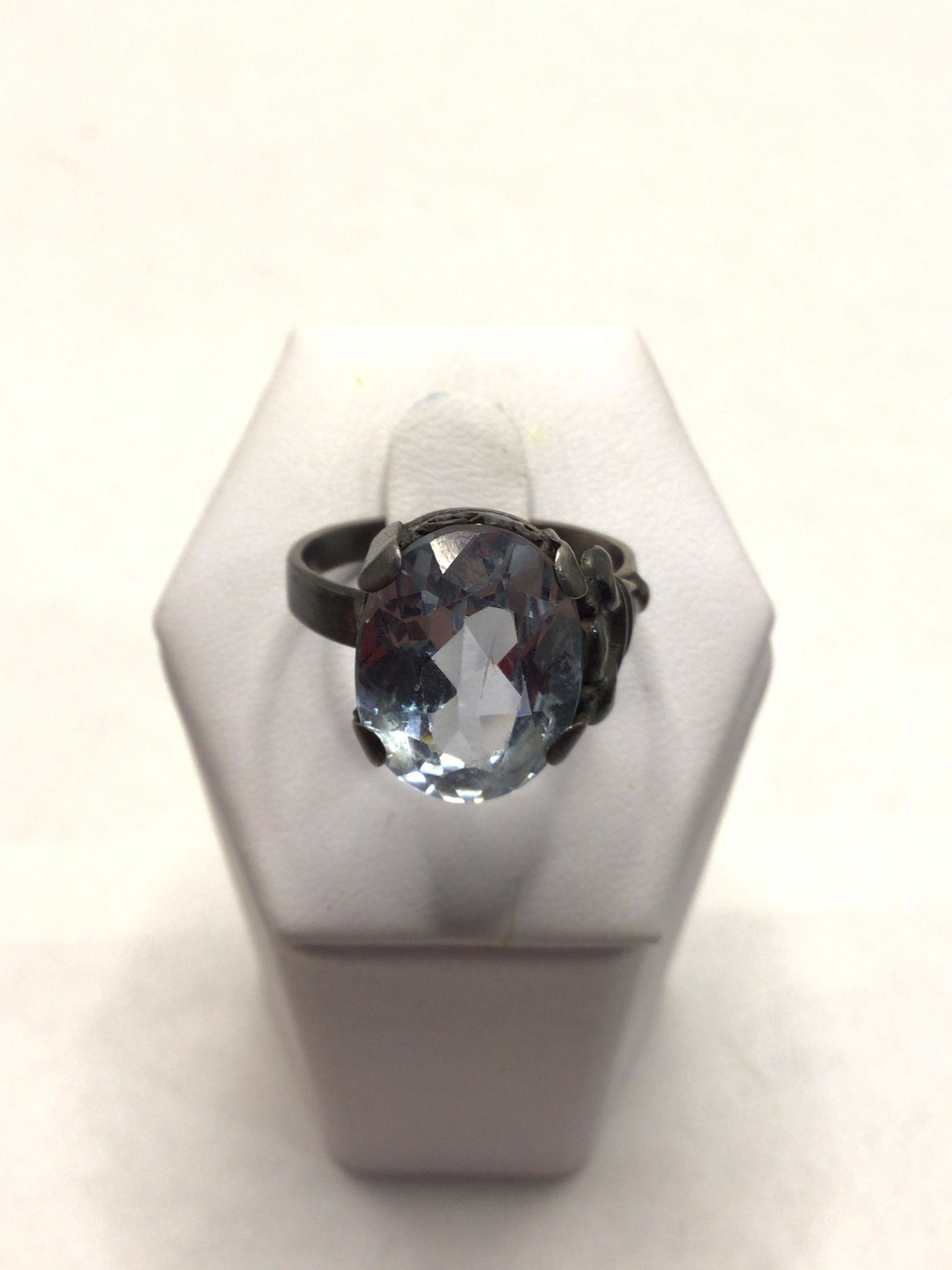 Sterling Silver Blue Stone Ring (1 of 3)