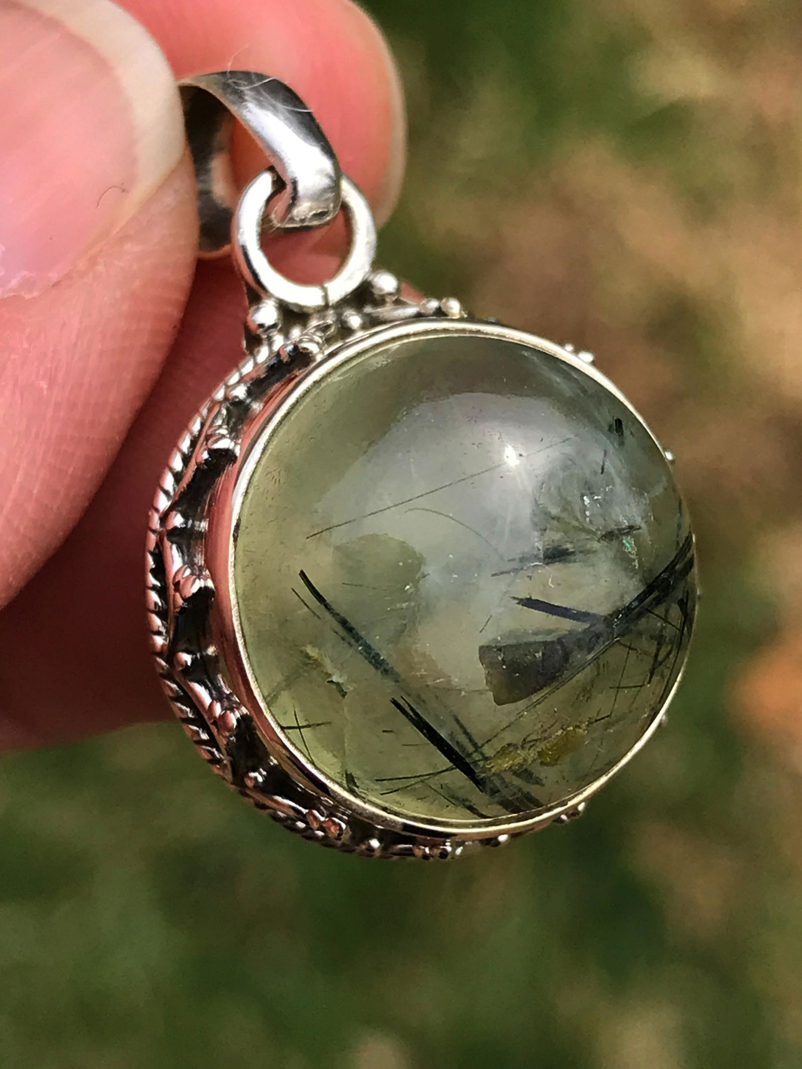 Rock, Crystal, Natural, Jewelry, Pendant, Sterling (1 of 3)