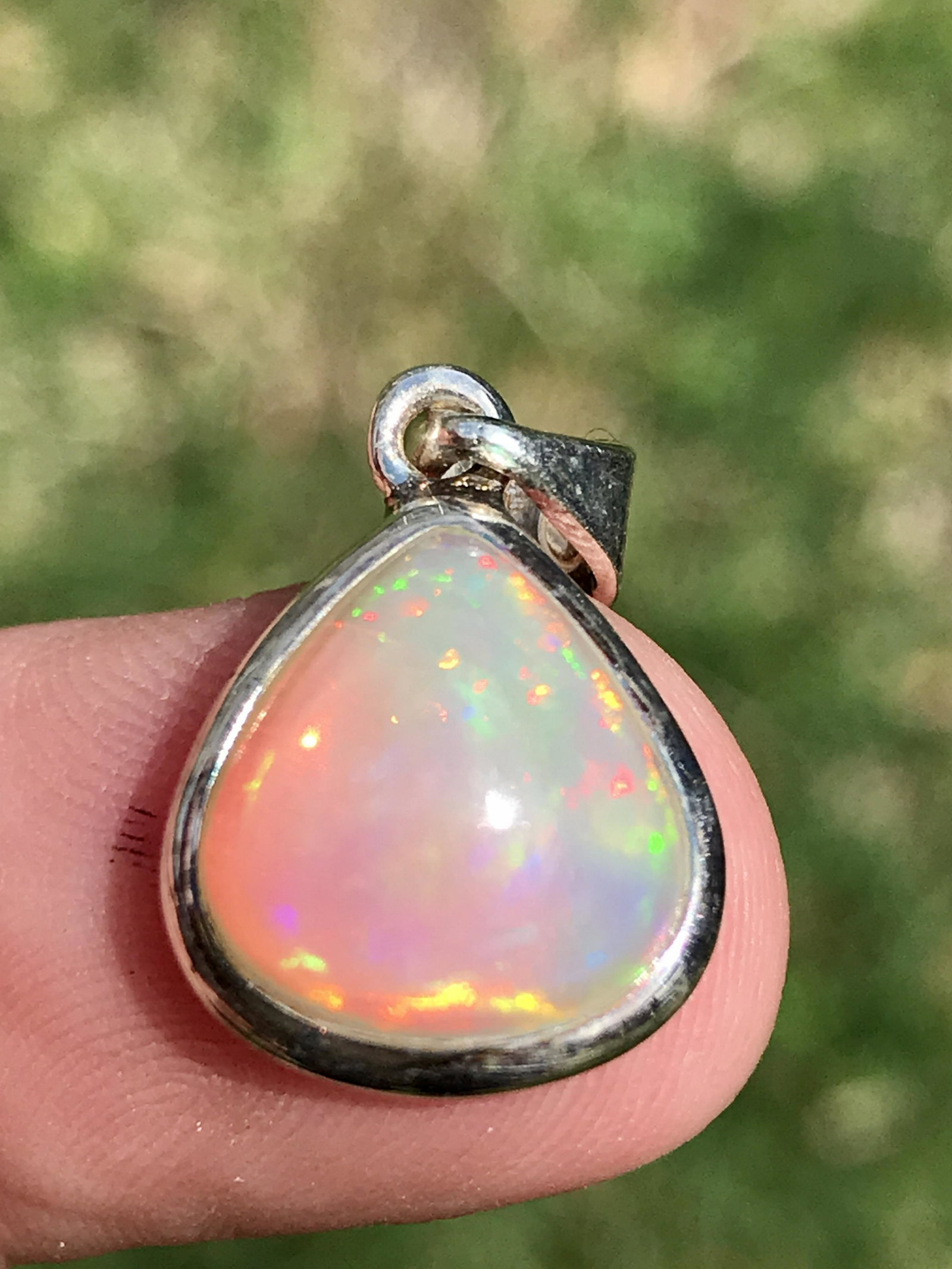 Rock, Crystal, Natural, Jewelry, Pendant, Sterling: Welo Opal Pendant .923 Sterling Silver