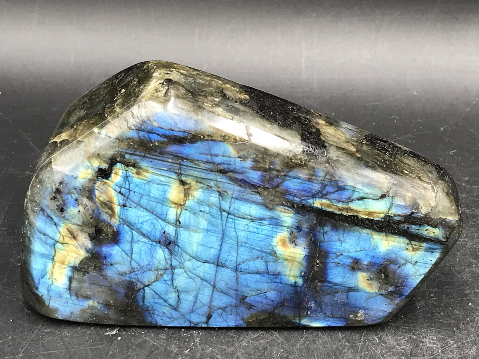Rock, Crystal, Natural, Decor, Collectible, Freeform, Carving: Labradorite Freeform Madagascar 14oz