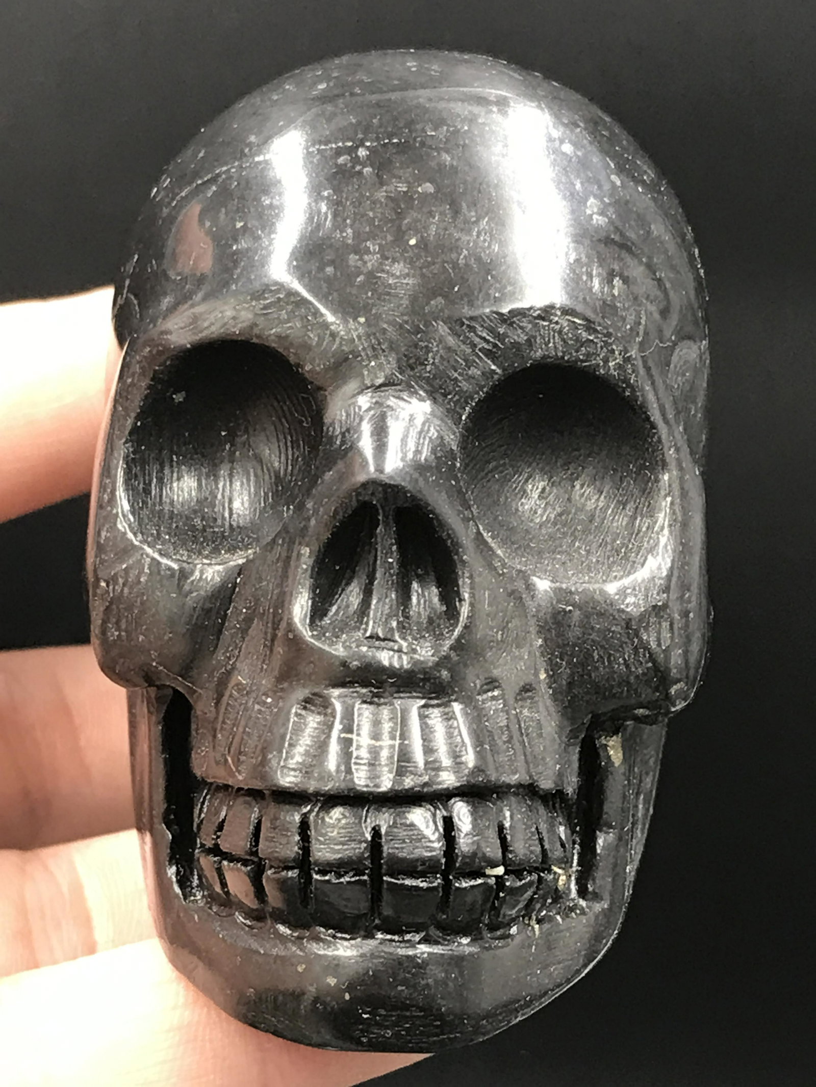 Rock, Crystal, Natural, Decor, Collectible, Carving, Skull: Shungite Skull Russia