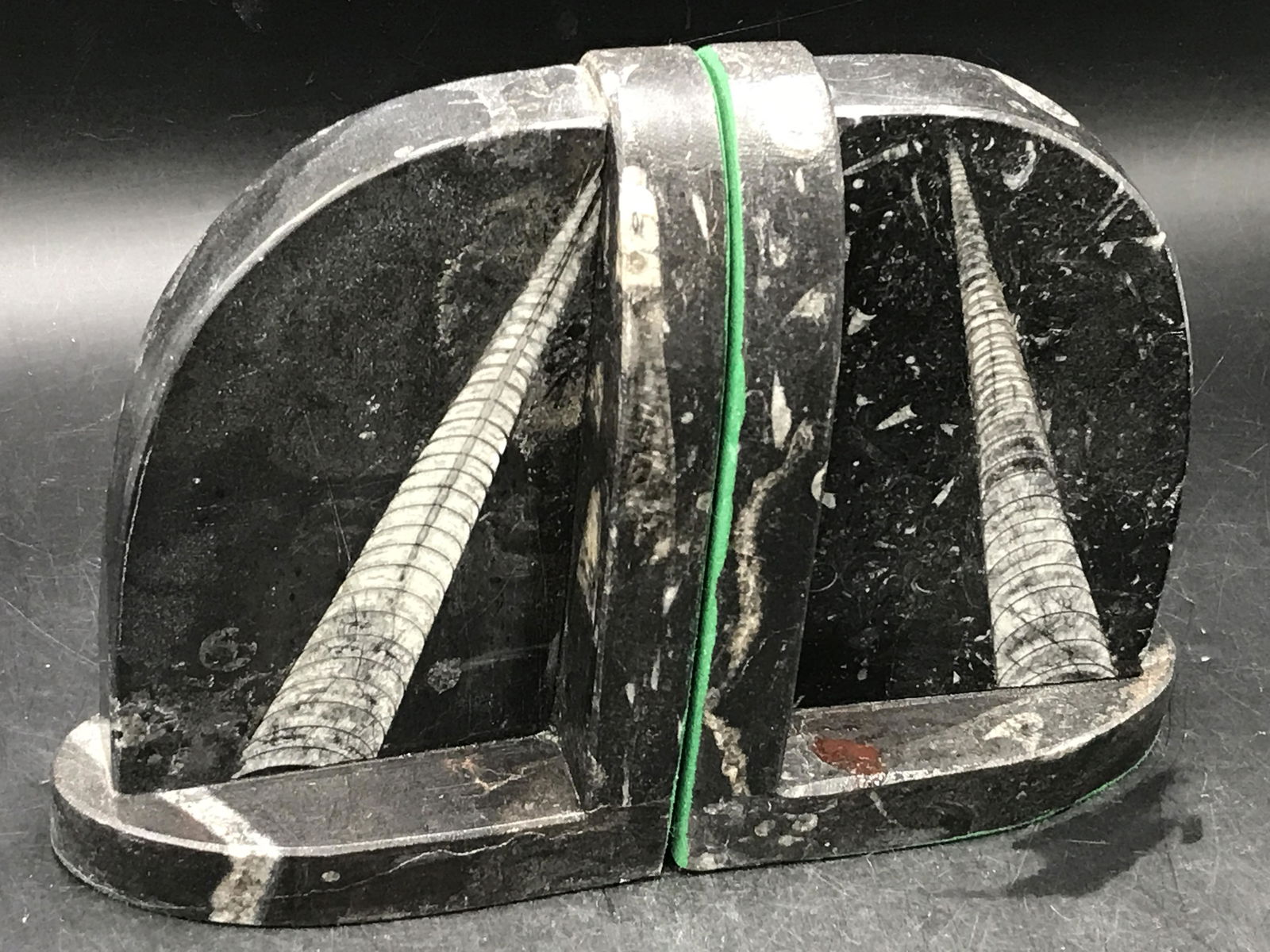 Fossil, Crystal, Natural, Decor, Collectible, Carving, Bookend: Orthoceras Bookends Morocco 5lb 3oz