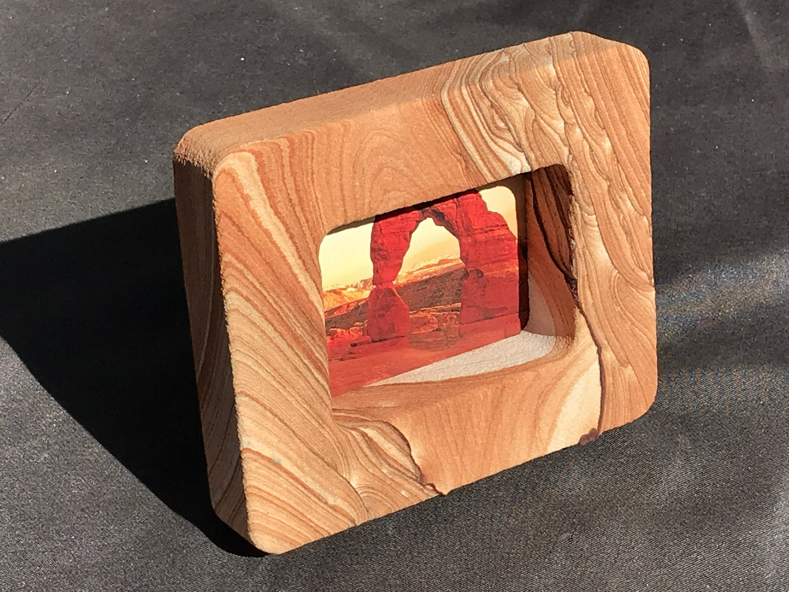 Rock, Crystal, Natural, Decor, Collectible,: Sierra Stone Picture Sandstone Frame Kanab ~ Utah