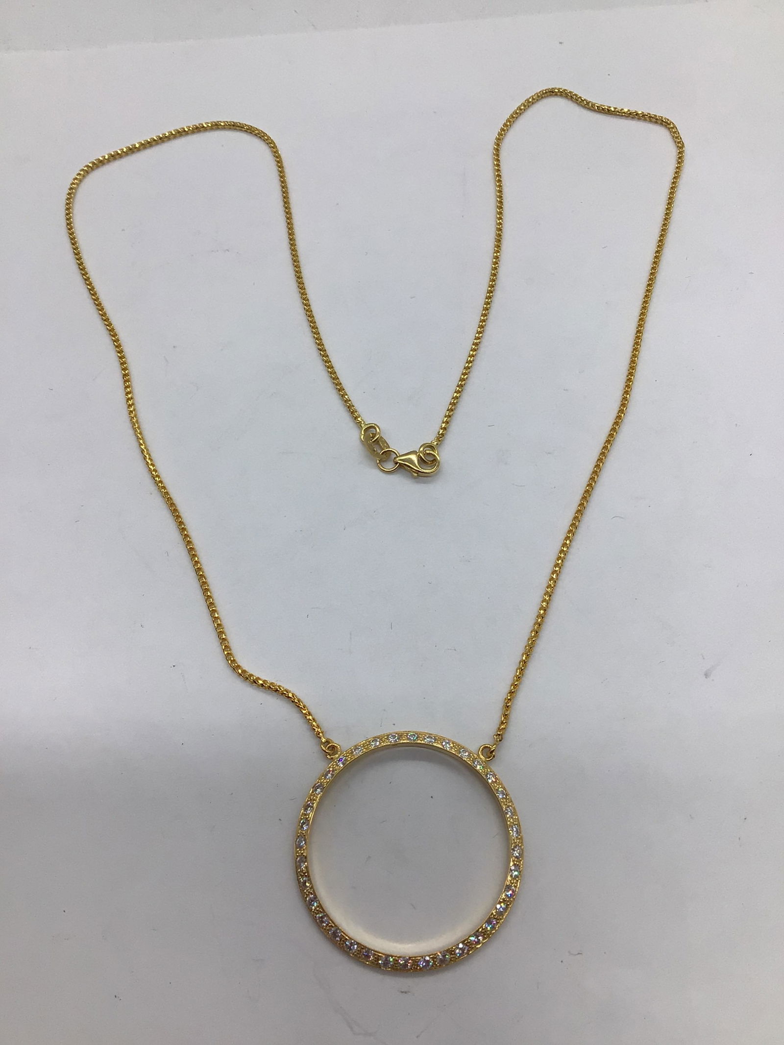 6.1g 14k gold Moissanite necklace (1 of 4)