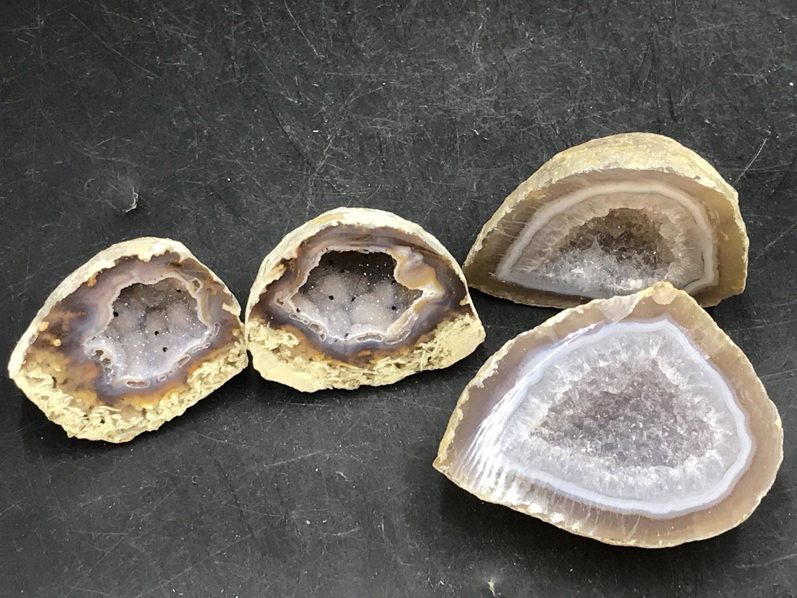 Geode, Rock, Crystal, Natural, Collectible, Specimen, (1 of 5)