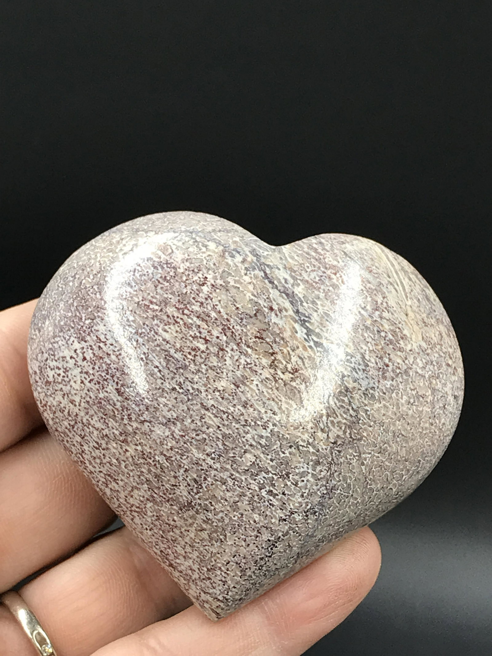 Rock, Fossil, Natural, Decor, Collectible, Carving, Heart, Bone, Fluorescent,: Fluorescent Dinosaur Bone Heart