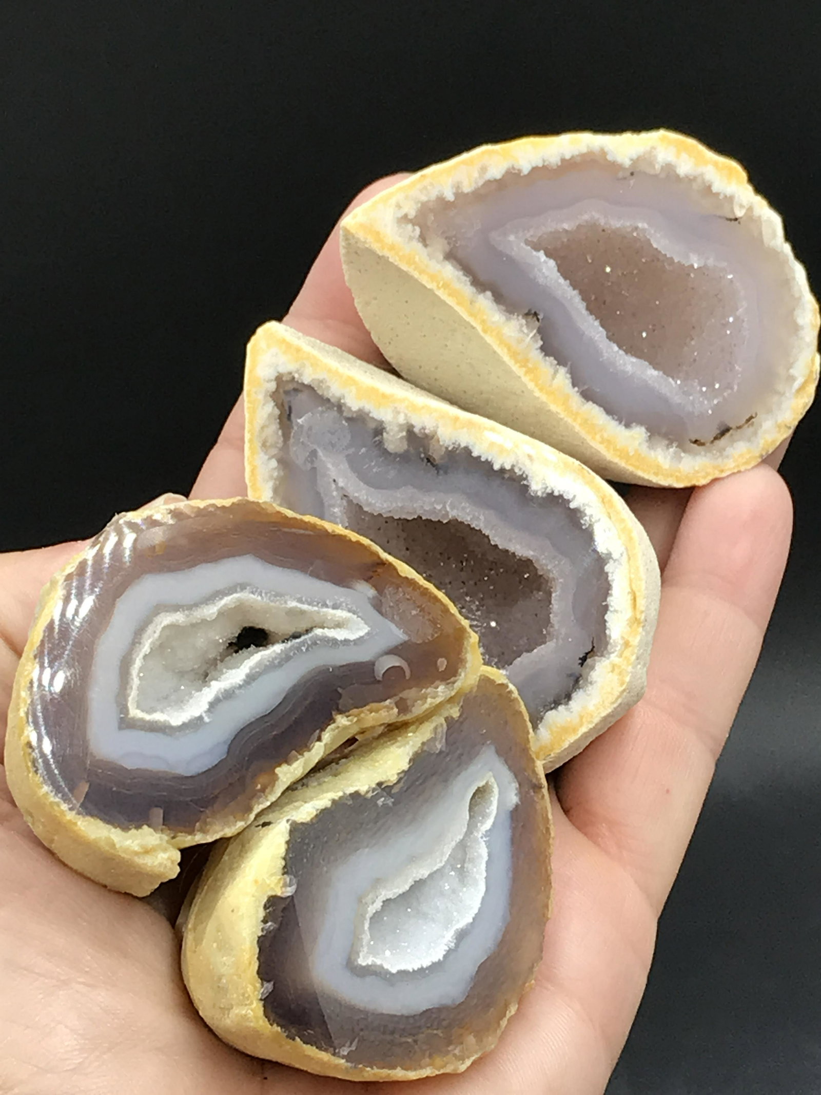 Geode, Rock, Crystal, Natural, Collectible, Specimen, Opened, Split, Polished, Fluorescent (1 of 5)