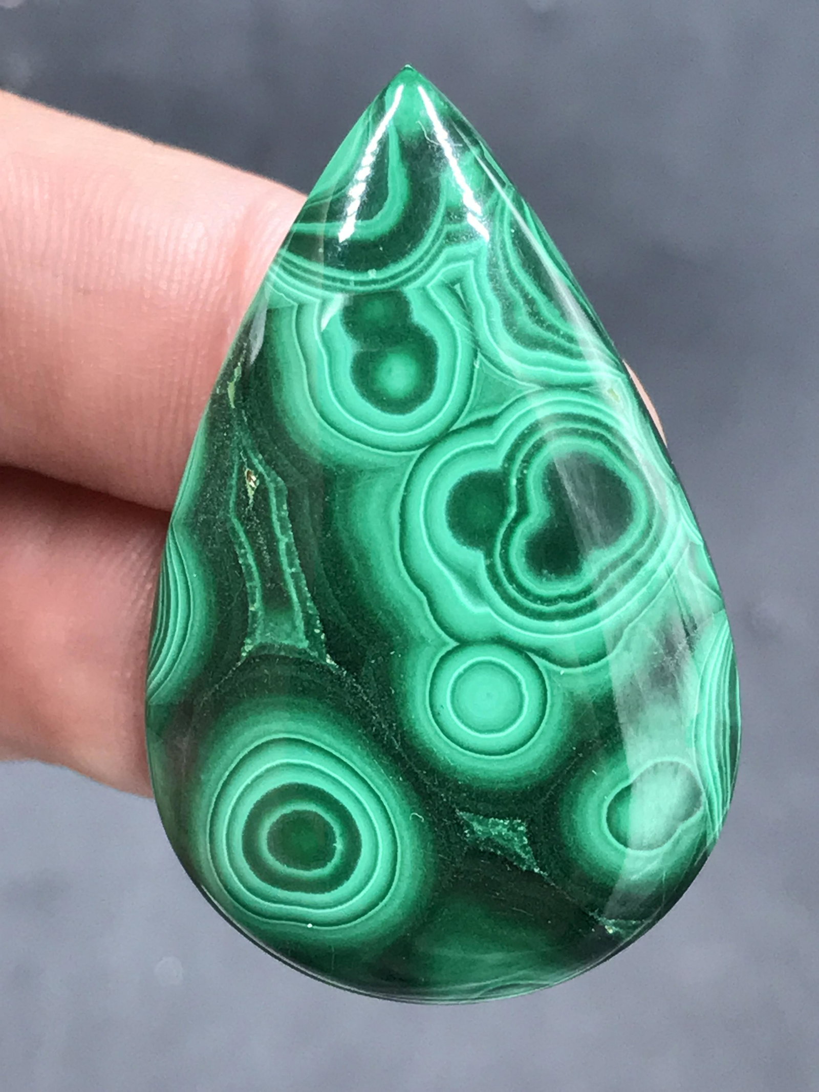 Crystal, Natural, Jewelry, Lapidary, Cabochon: Malachite Cabochon