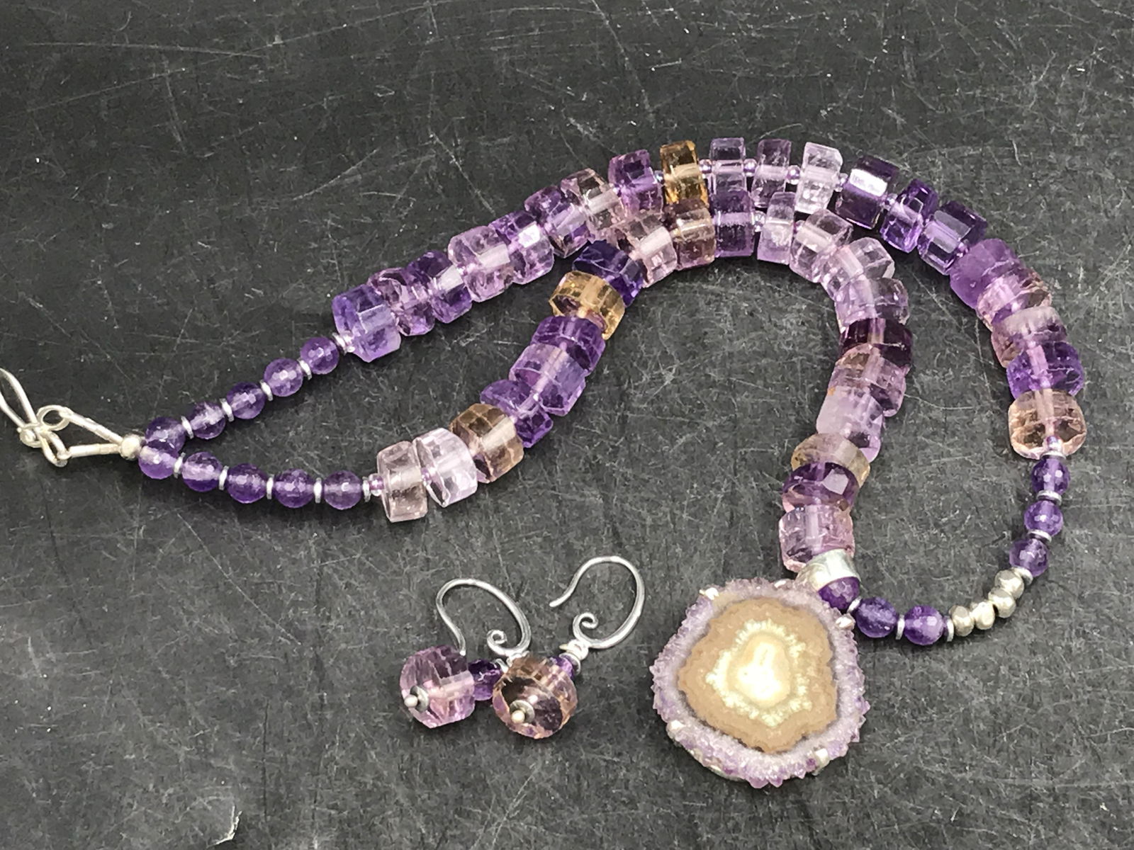 Rock, Crystal, Natural, Jewelry, Ear Rings, Sterling (1 of 5)