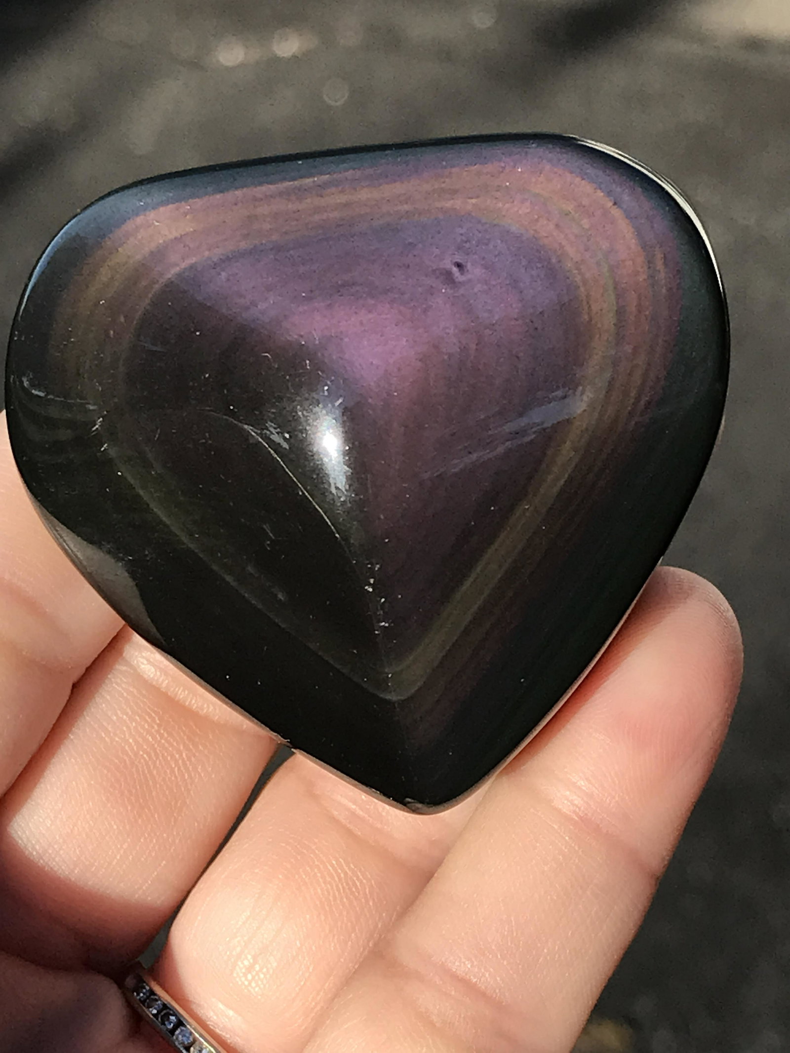 Rock, Crystal, Natural, Decor, Collectible, Carving,: Rainbow Obsidian Mexico