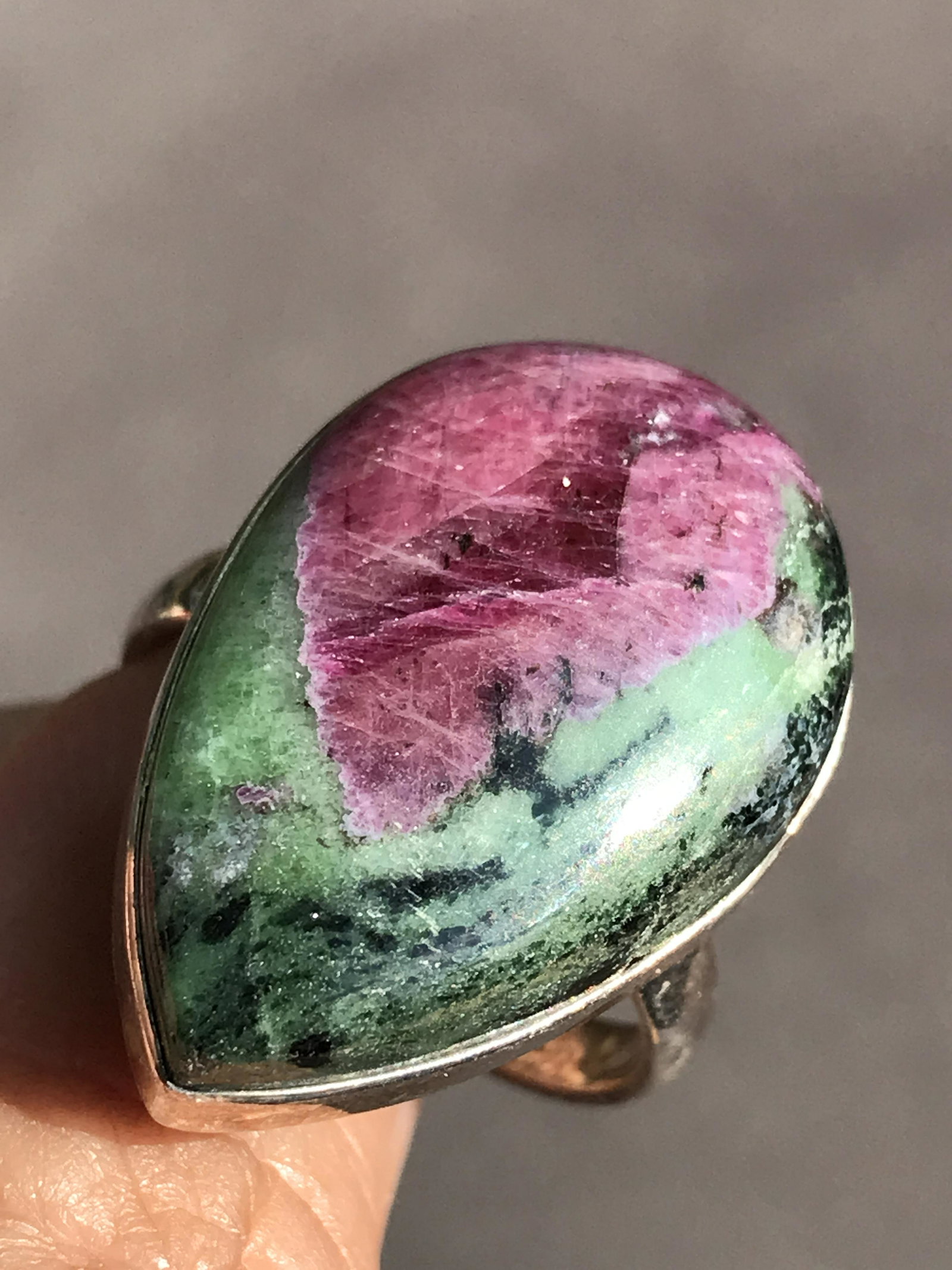 Ruby Zoisite Sterling Silver Ring Size 11 (1 of 4)