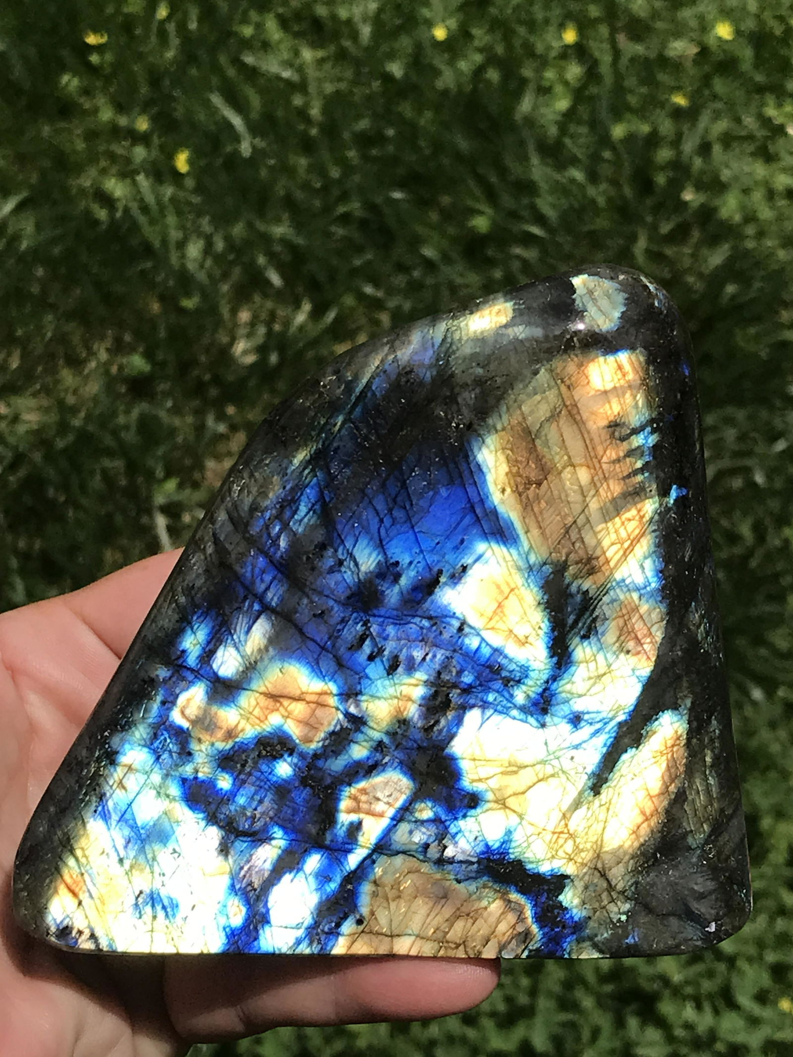 Labradorite Polished Freeform: Labradorite Polished Freeform Madagascar 1lb 13oz