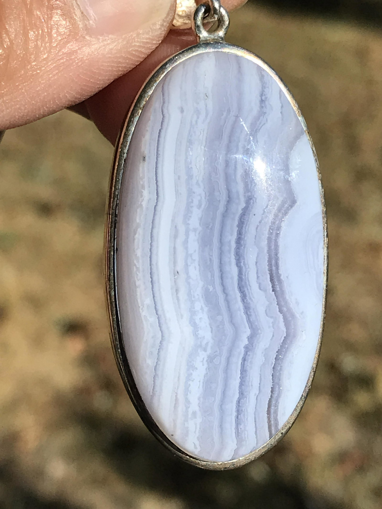 Blue Lace Agate Pendant (1 of 4)