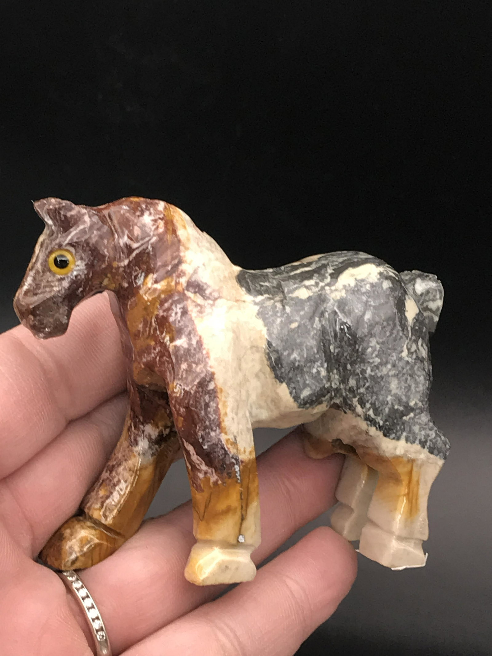 Sodalite Horse: Soapstone Horse
