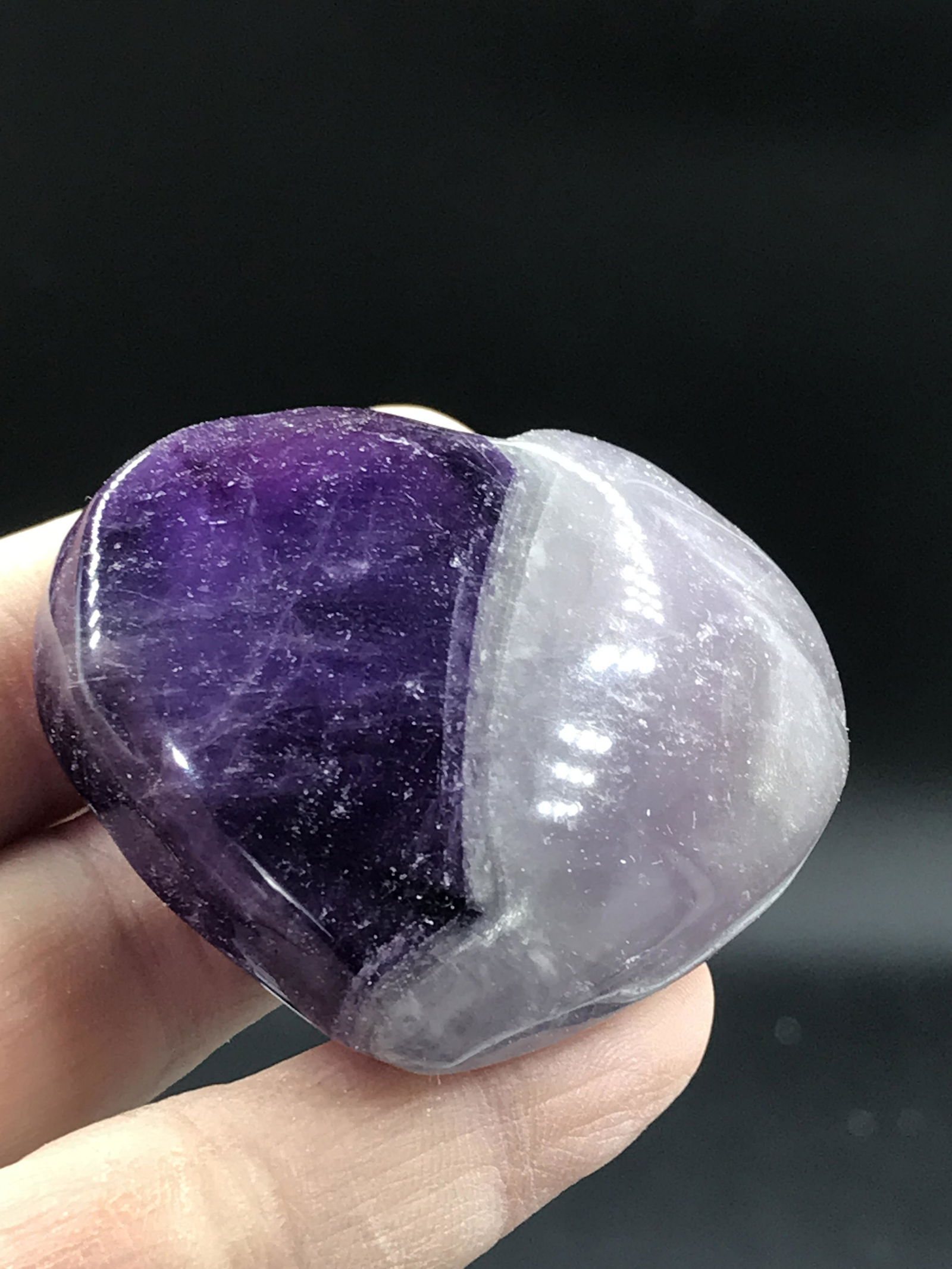 Chevron Amethyst Heart (1 of 3)