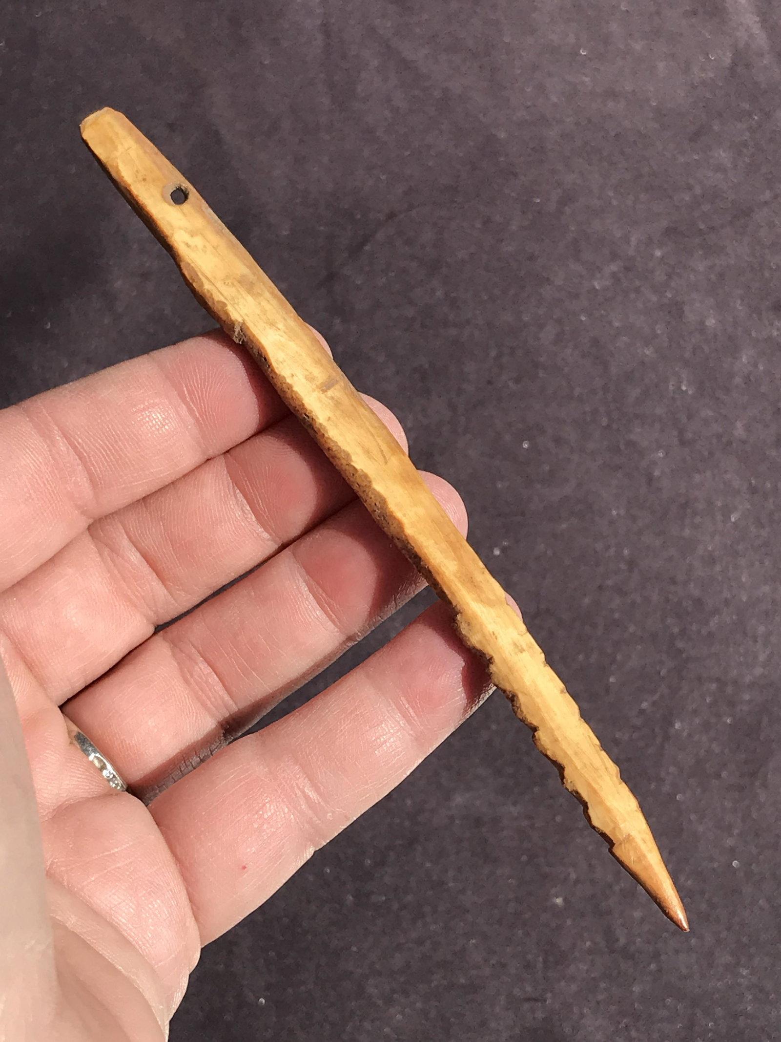 Artifact, Rock, History, Collectible, Tool,: Artifact Harpoon/Spear Dart Walrus Bone Alaska 1600 A.D.
