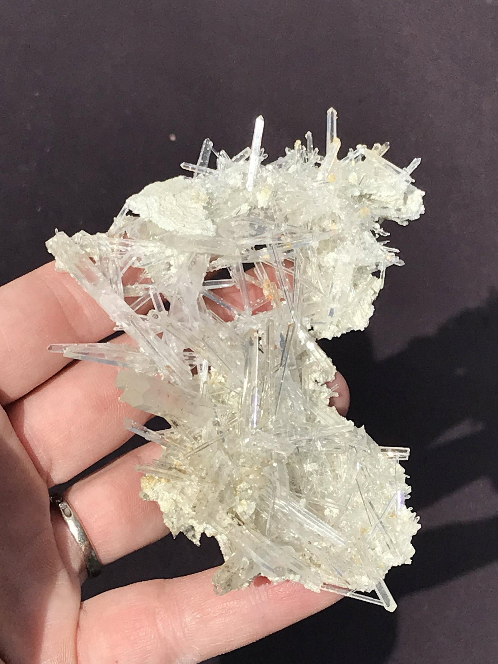 Rock, Crystal, Natural, Collectible, Mineral, Specimen: Needle Quartz Cluster Colombia, South America 1.7oz