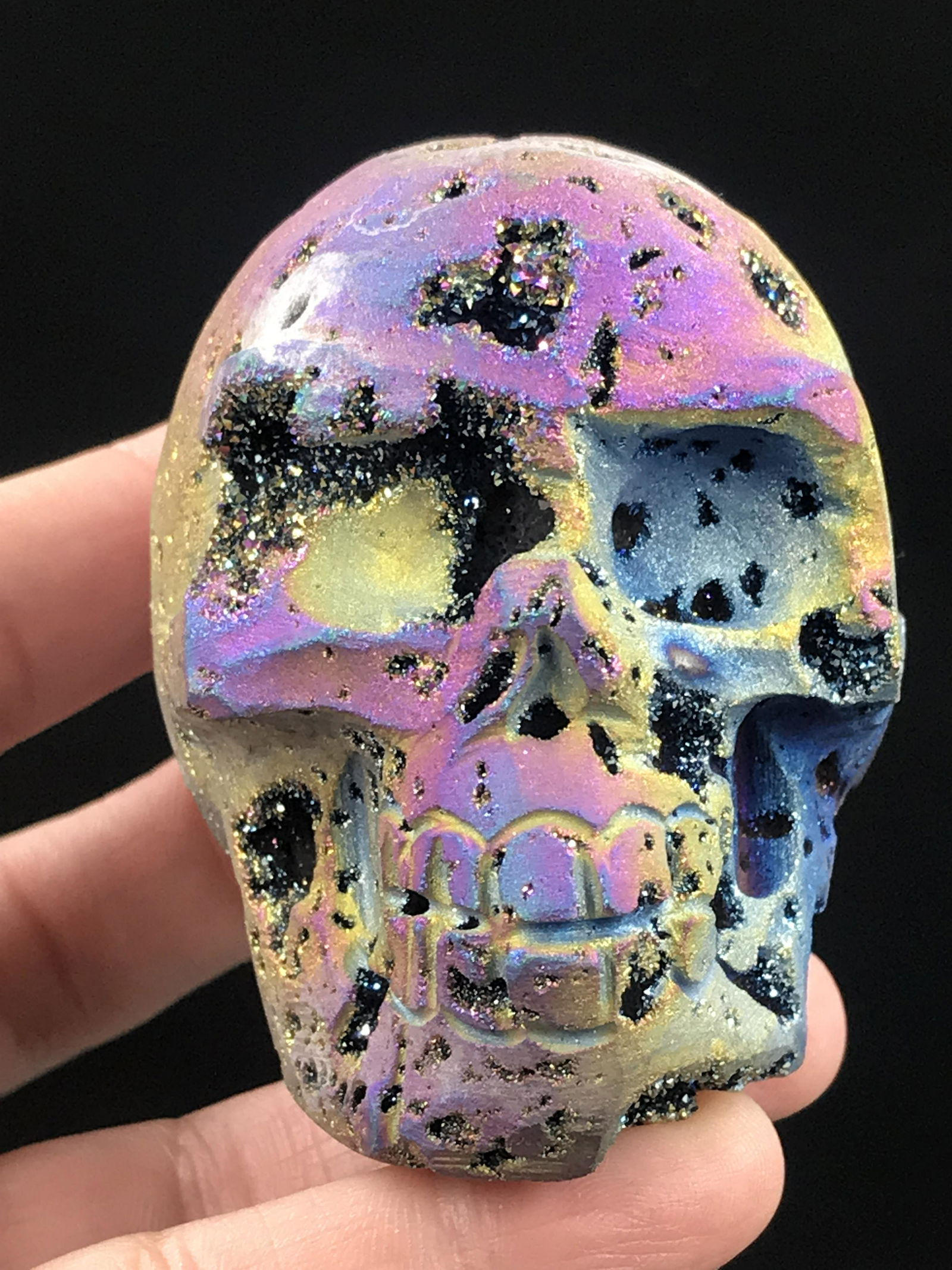 Rock, Crystal, Decor, Collectible, Carving, Skull, Titanium (1 of 4)