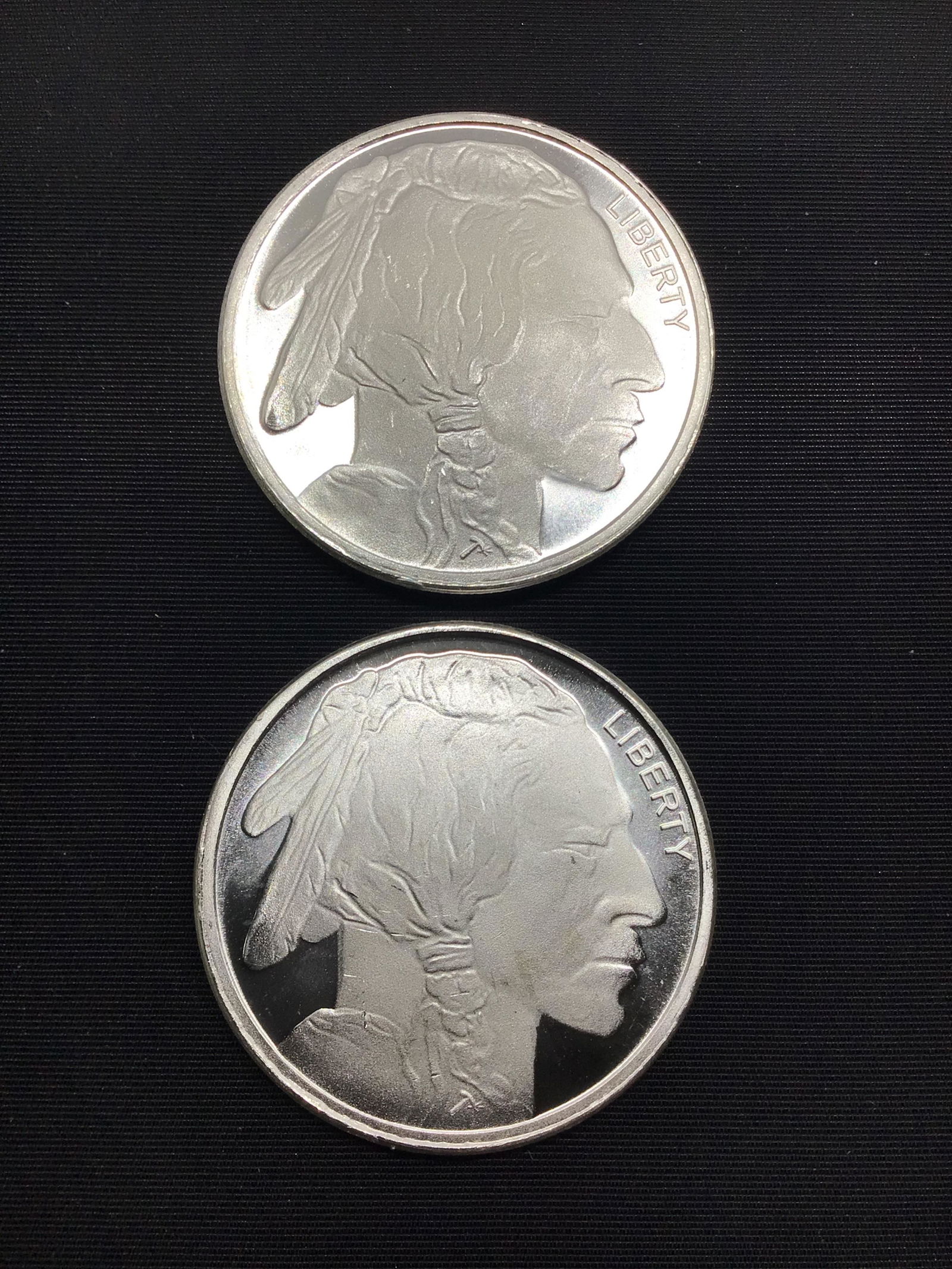2 each, 1 Troy ounce Silver rounds (1 of 2)