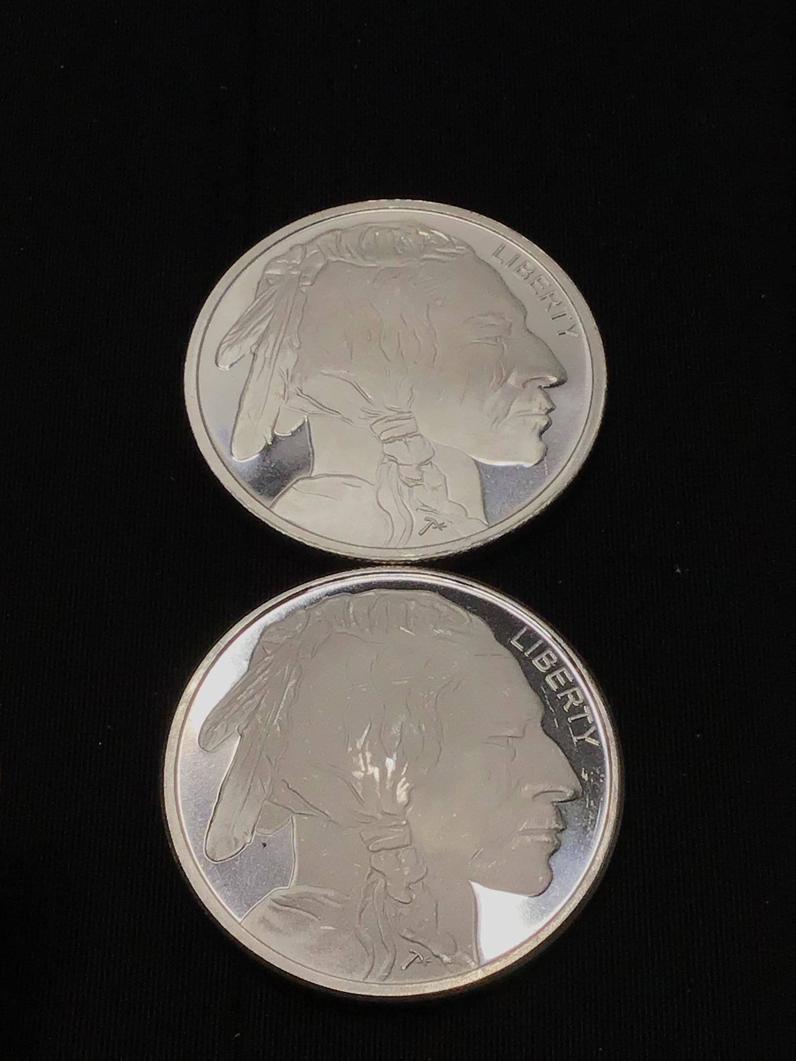 2 - 1 Troy ounce silver rounds (1 of 2)