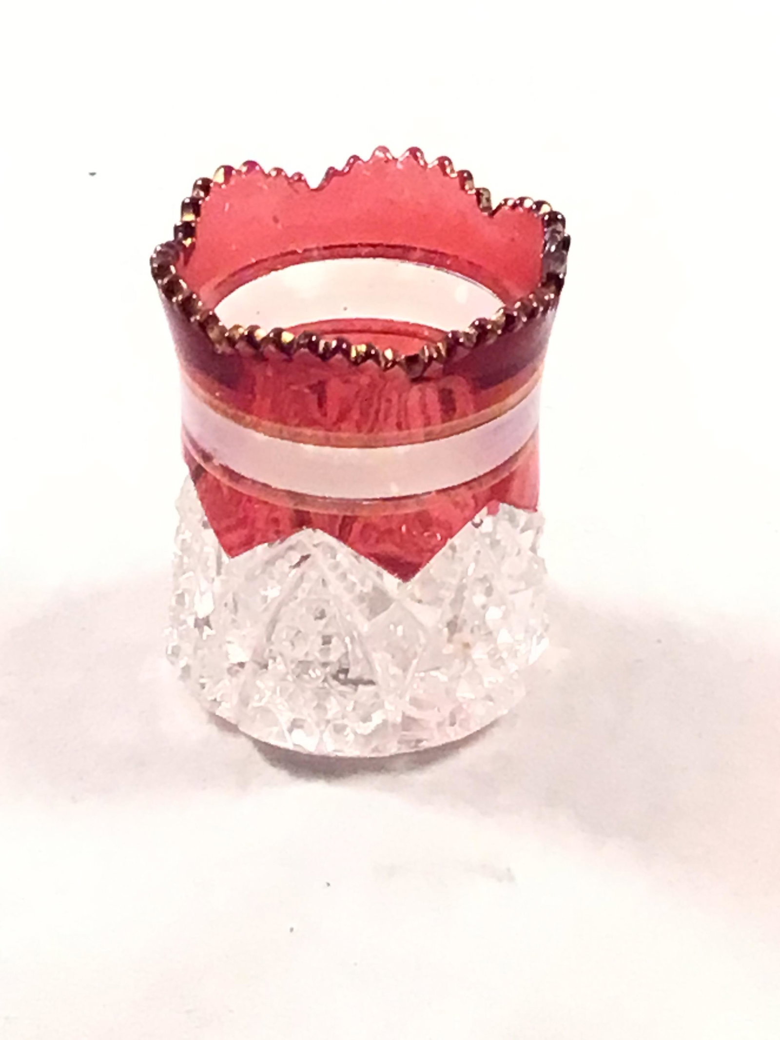 Royal flush glass toothpick holder: Royal flush glass toothpick holder