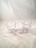 Clear glass cream and sugar