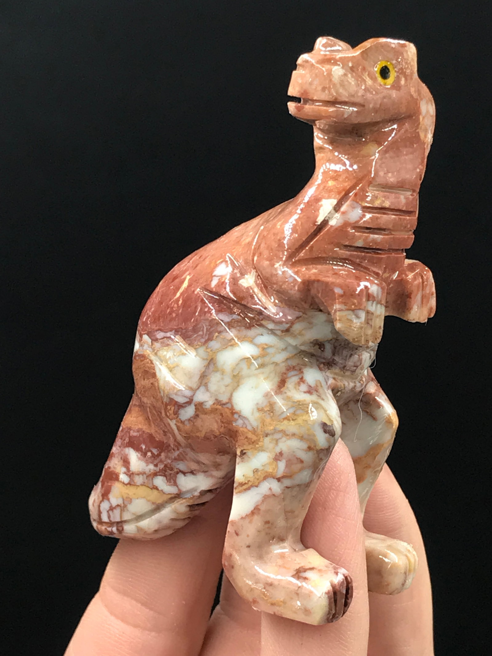 Rock, Crystal, Natural, Decor, Collectible, Carving, Dinosaur: Soapstone Tyranosaur 4"
