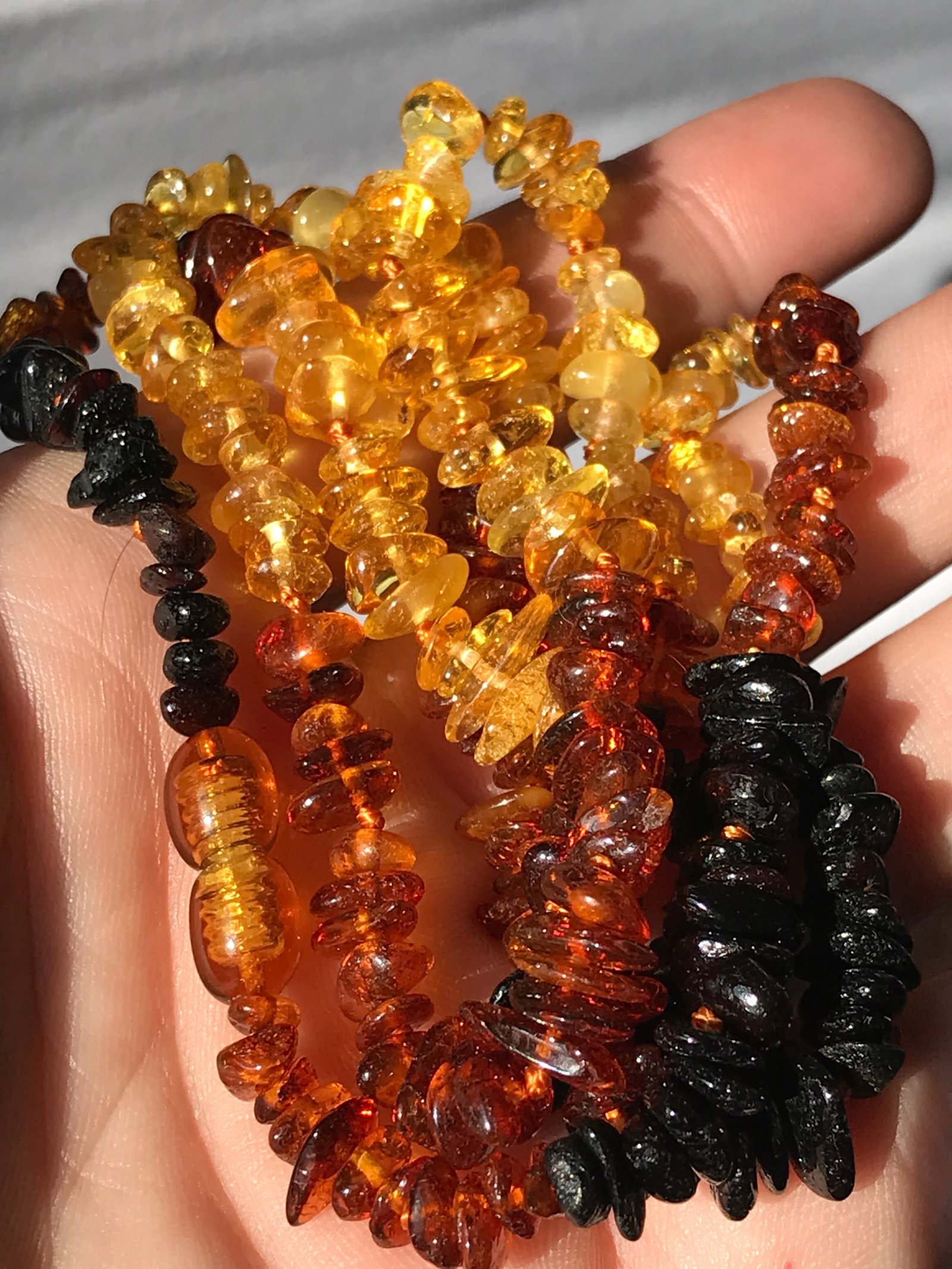 Amber, Fossil, Natural, Collectible, Specimen, Baltic, Chip, Necklace (1 of 4)