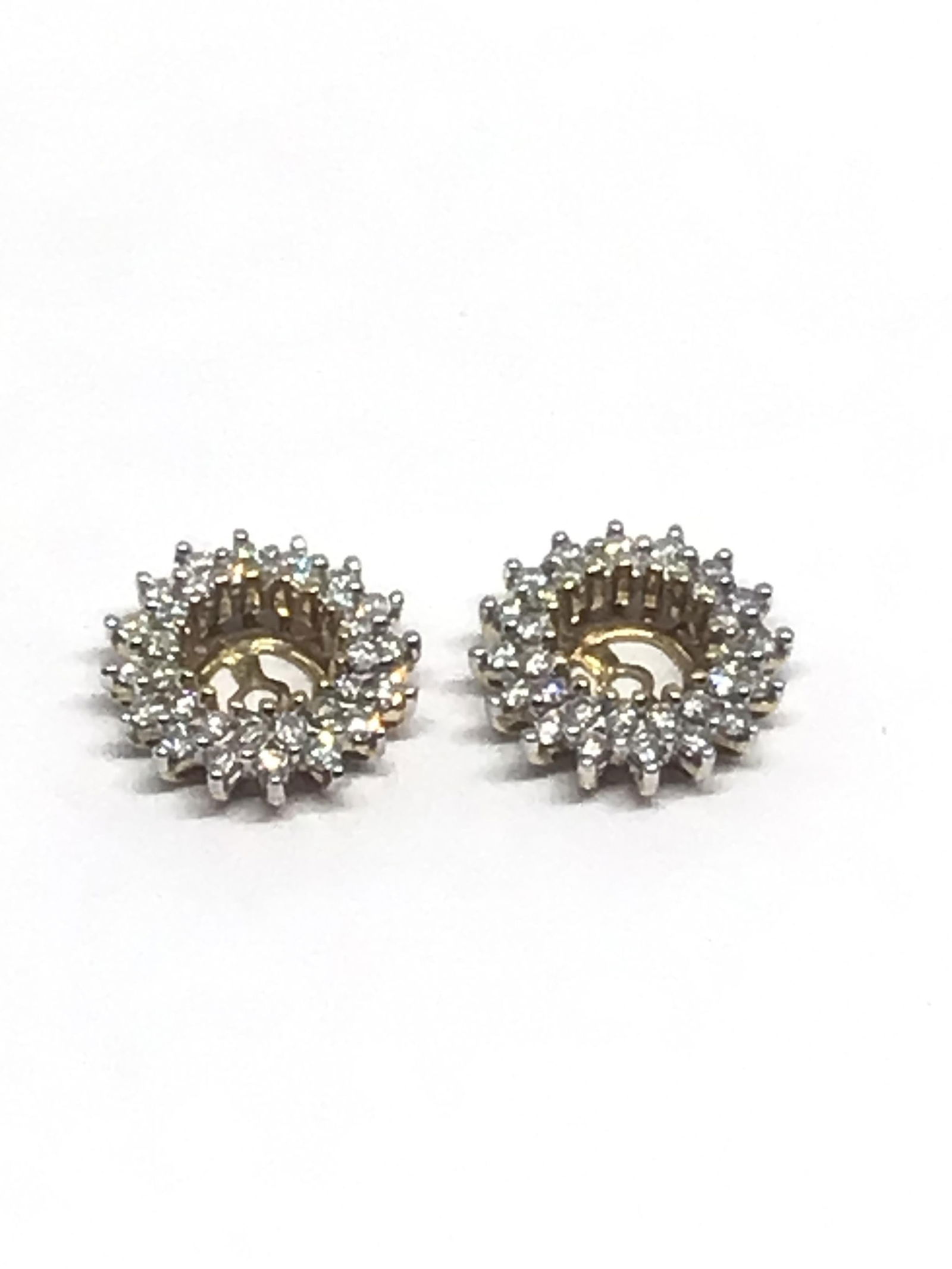 14 karat gold, diamond earring jackets (1 of 3)