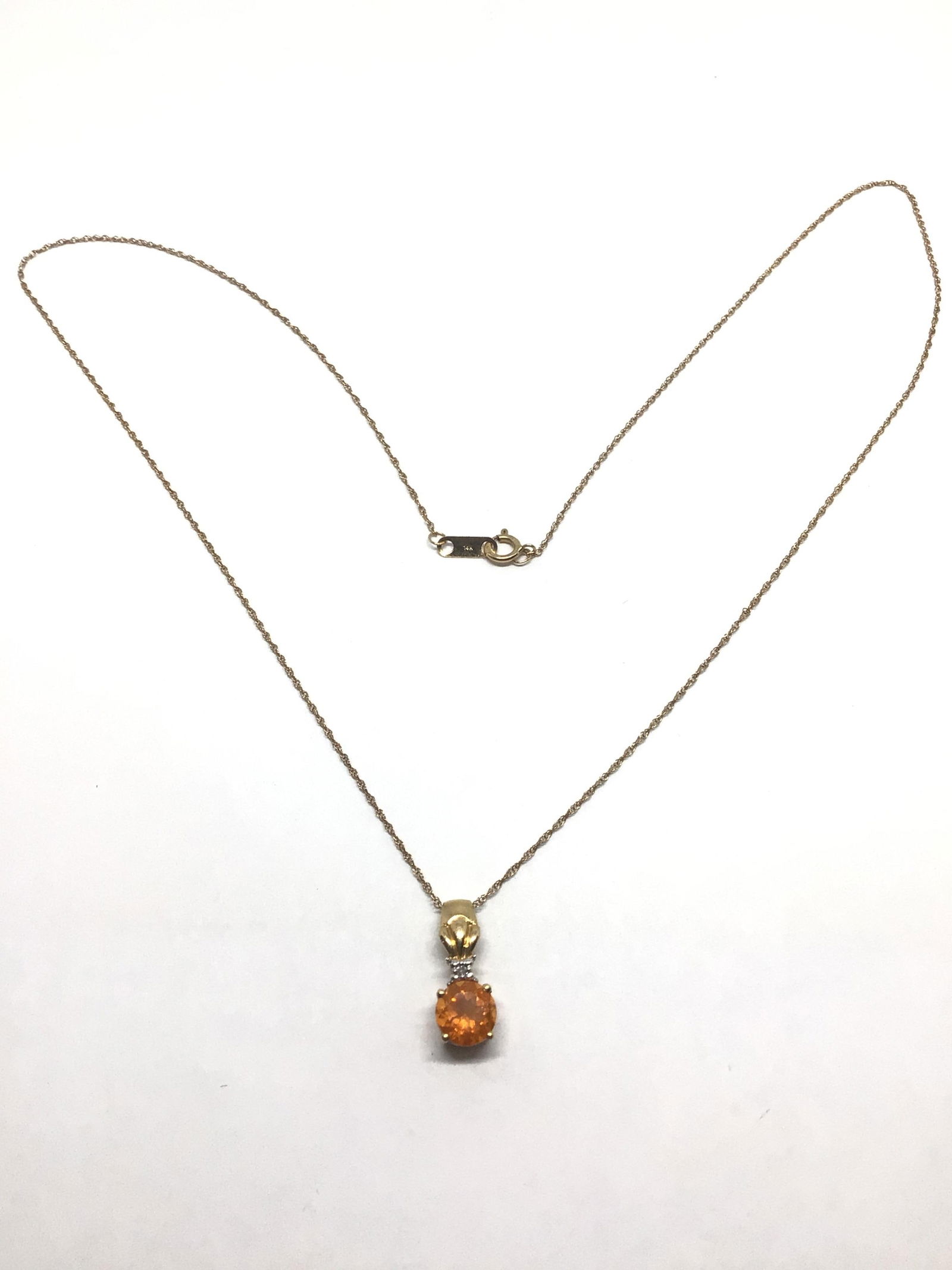14k gold pendant and necklace (1 of 4)