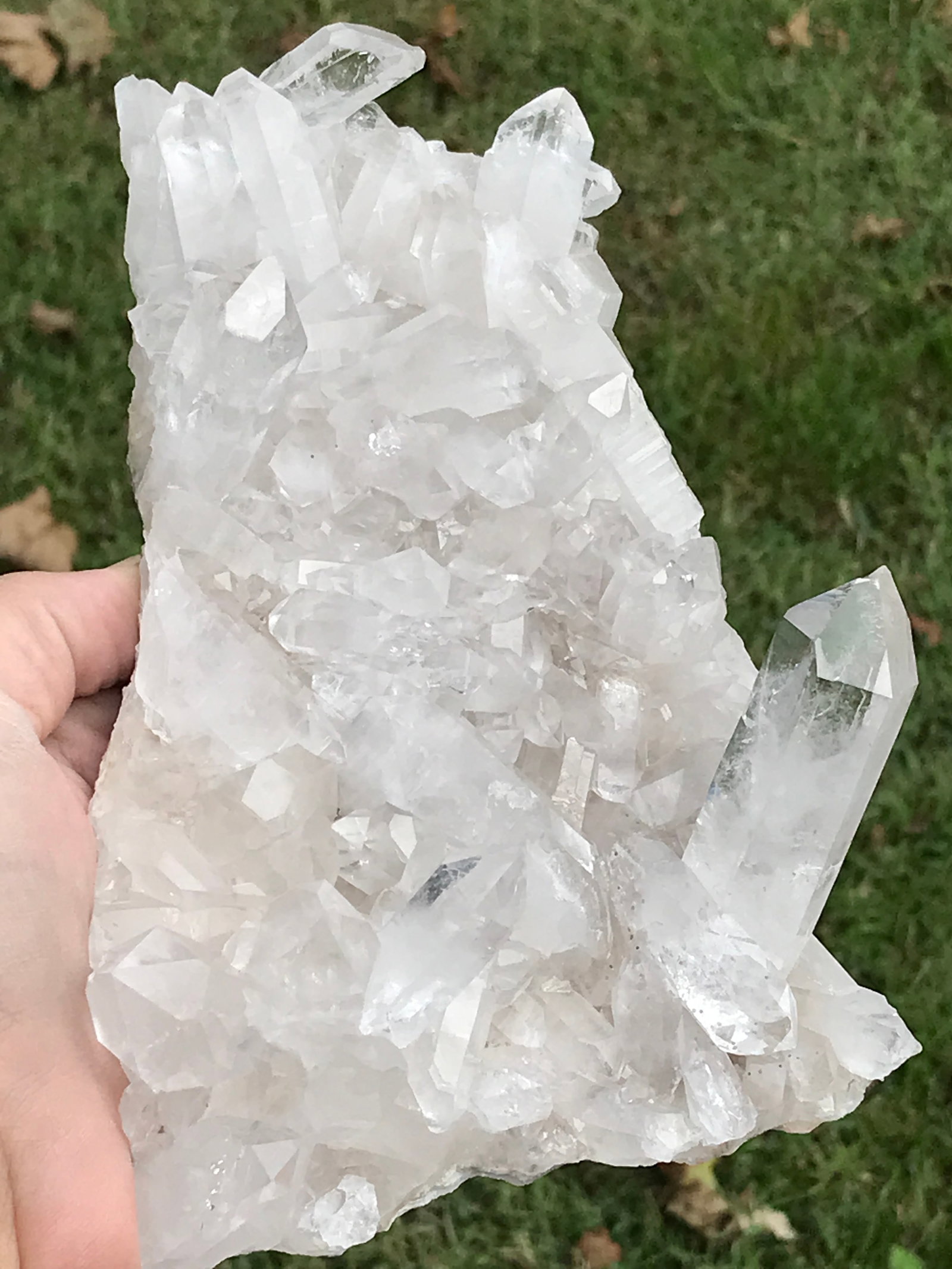 Rock, Crystal, Natural, Collectible, Mineral, Specimen: Quartz Cluster Colombia 1lb 7oz