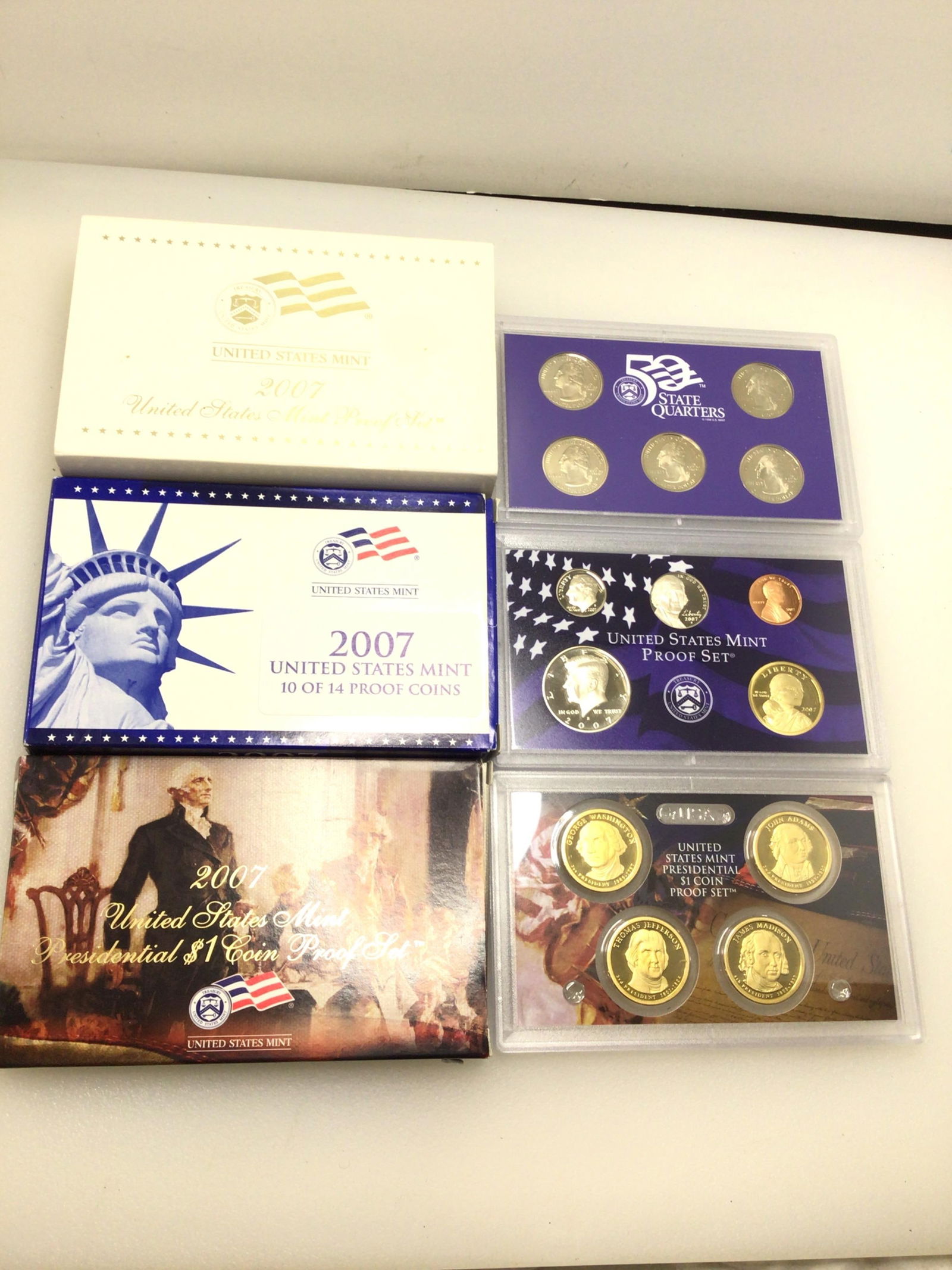 2007 United States, mint proof, coin set (1 of 3)