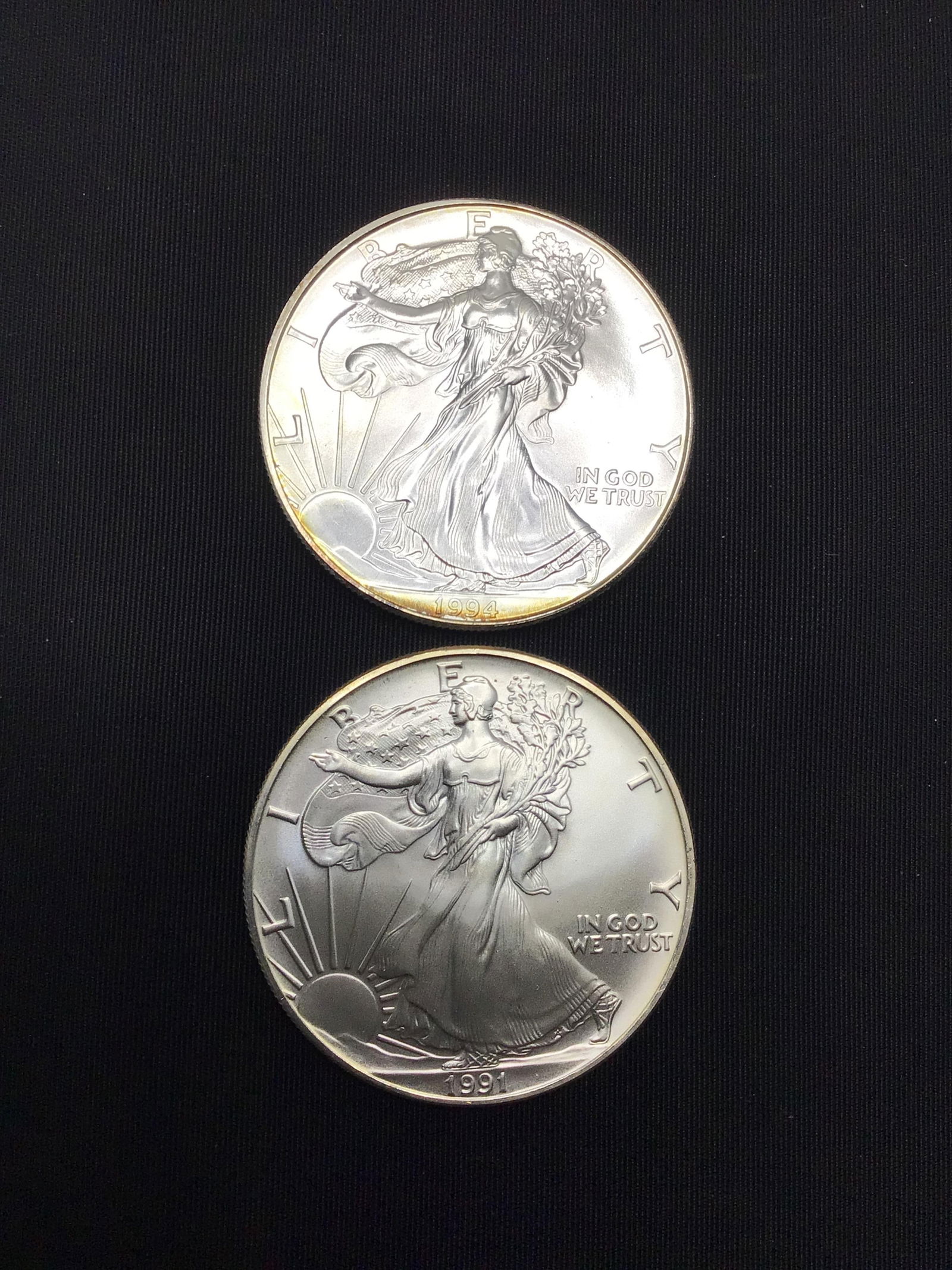 1991 & 1994 US Silver Eagles (1 of 2)